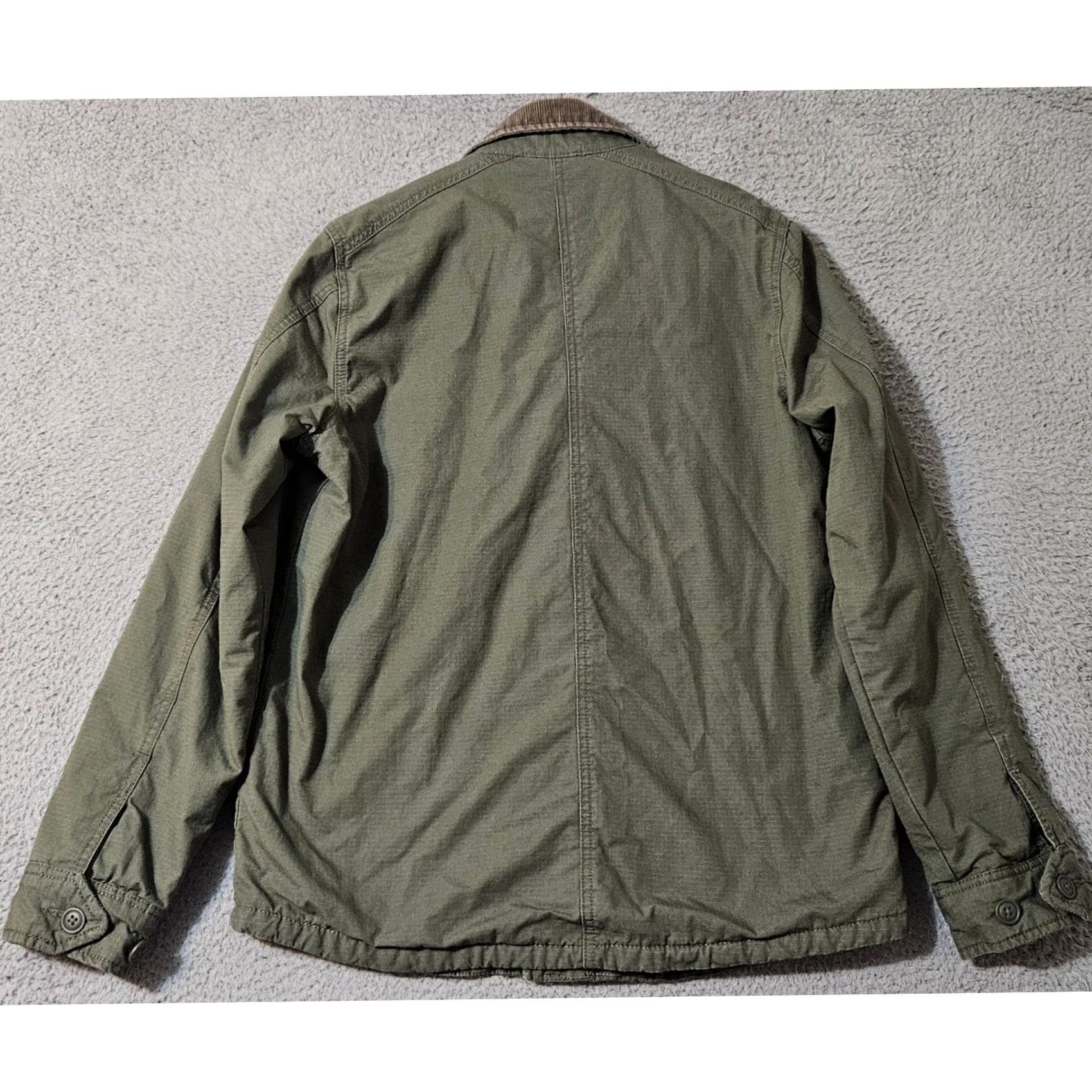Abercrombie & Fitch Abercrombie & Fitch Mens Medium Jacket Plaid Lined Khaki Green Field Military Size US M / EU 48-50 / 2 - 3 Thumbnail