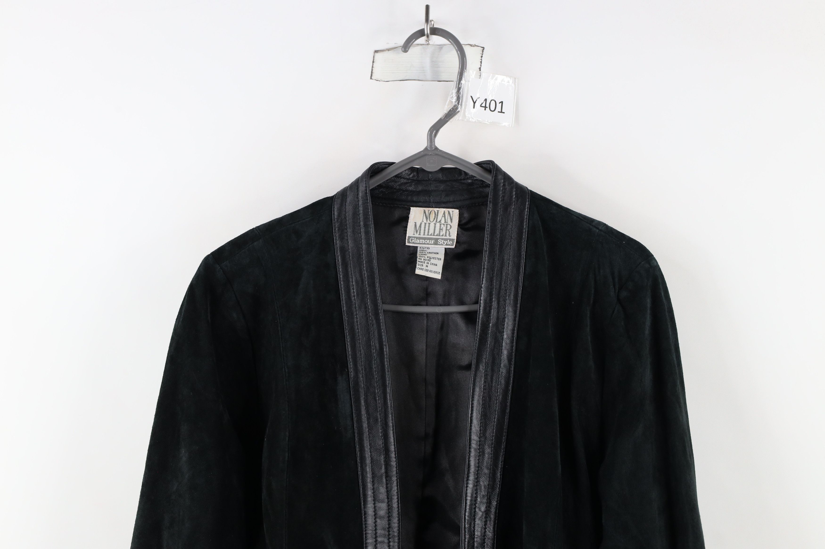 Vintage Vintage 90s Streetwear Goth Leather Tie Front Jacket Black Size M / US 6-8 / IT 42-44 - 2 Thumbnail