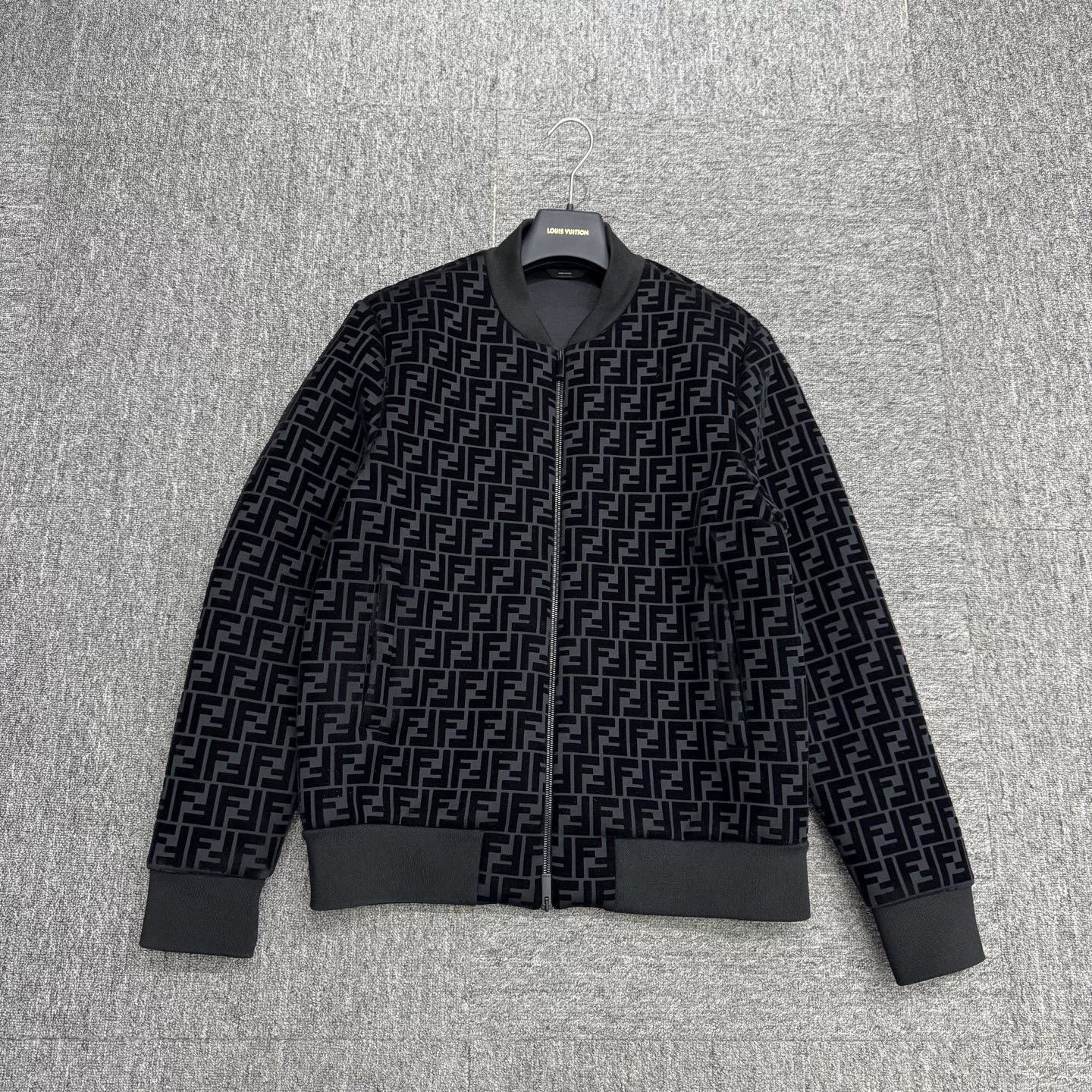 Other Fendi Double F Print Velour Jacket. Size US M / EU 48-50 / 2 - 1 Thumbnail