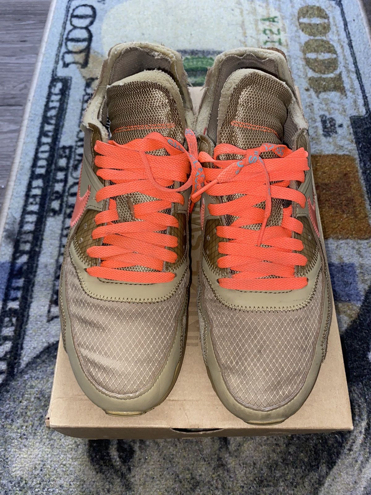 Nike × Off-White × Virgil Abloh Nike Air Max 90 Off-White Desert Ore Size US 10.5 / EU 43-44 - 3 Thumbnail