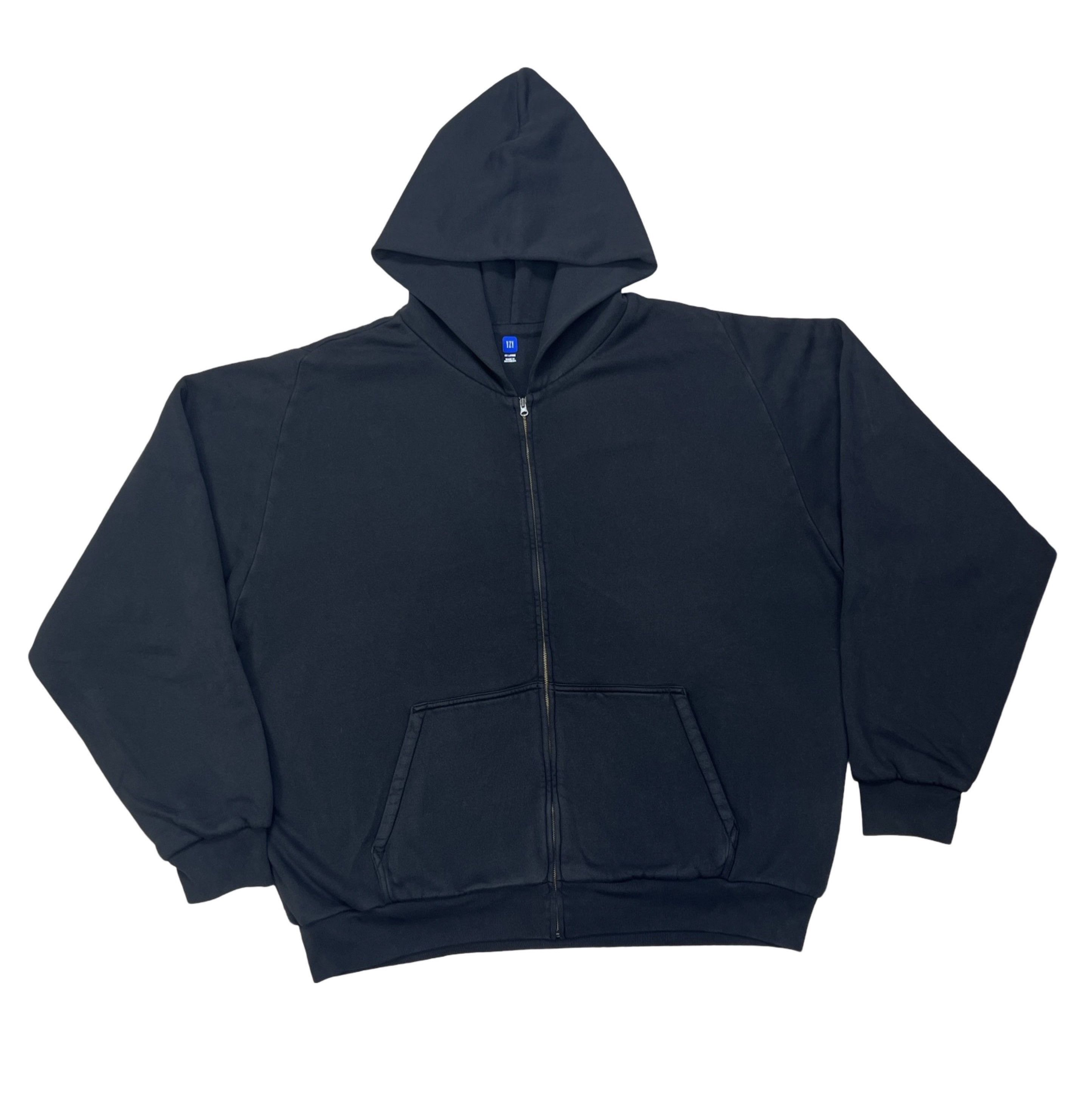 image of New Yzy Gap Yeezy Double Layer Zip Hoodie in Black, Men's (Size 2XL)