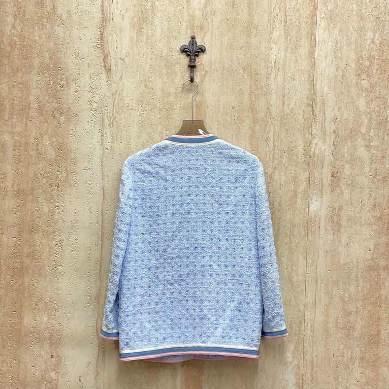 Gucci Gucci Blue and pink striped tweed gold buckle small fragran Size S / US 4 / IT 40 - 2 Thumbnail
