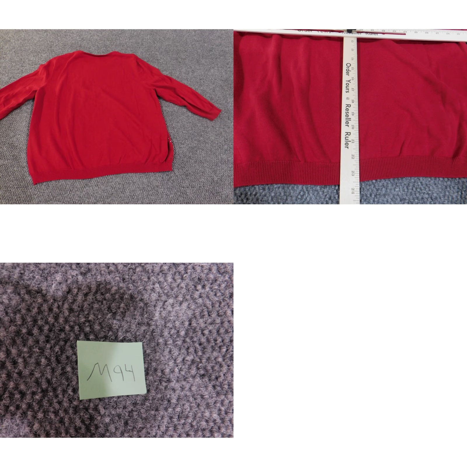 Vintage Alfred Dunner Sweater XL Red Geometric Knit Pullover Raglan Crew Neck Long Sleeve Women Size XL / US 12-14 / IT 48-50 - 9 Thumbnail