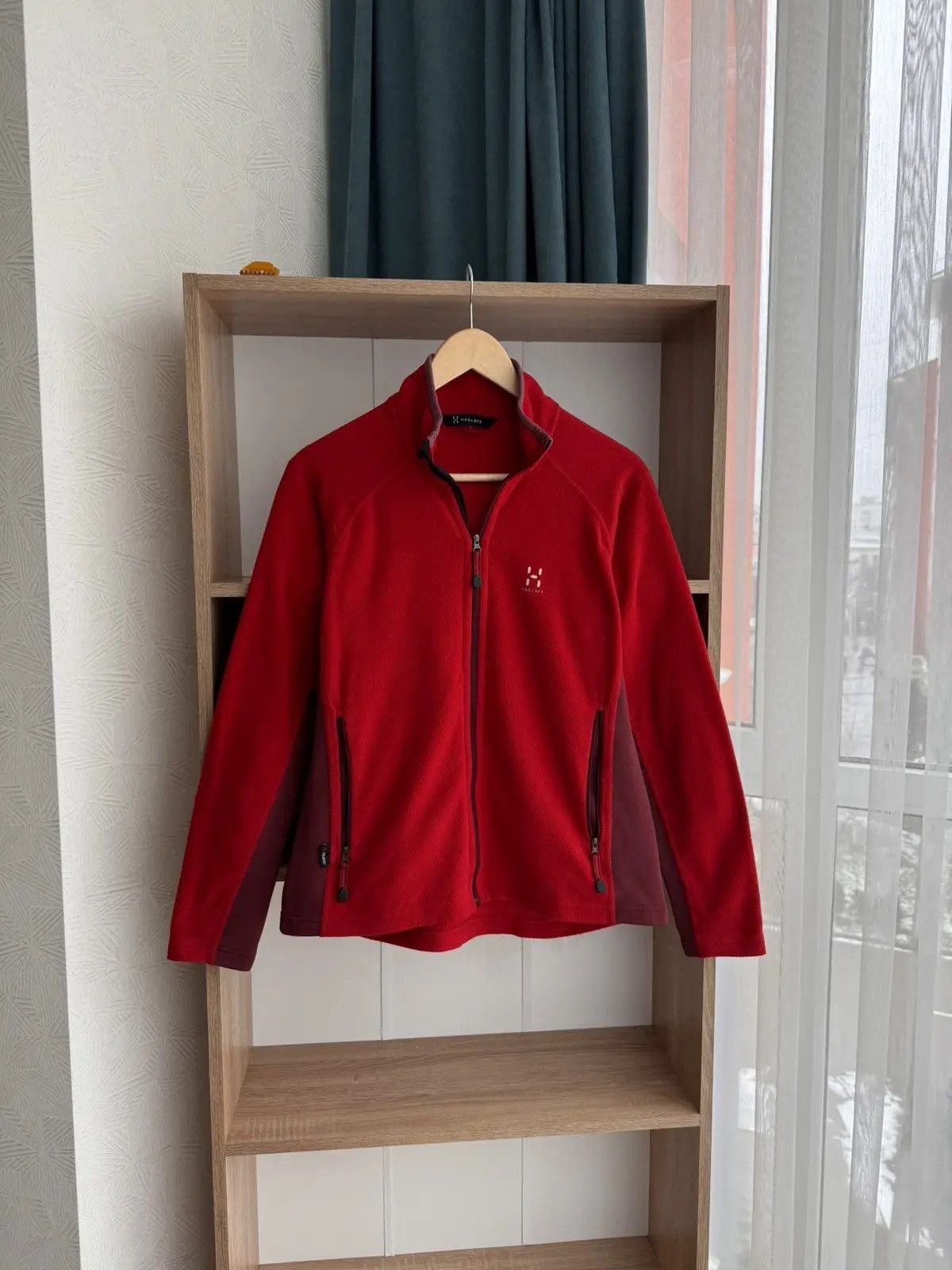 Haglofs × Vintage Vintage Haglofs Astro Scandinavian Red W’ Fleece Jacket Size L / US 10 / IT 46 - 5 Thumbnail