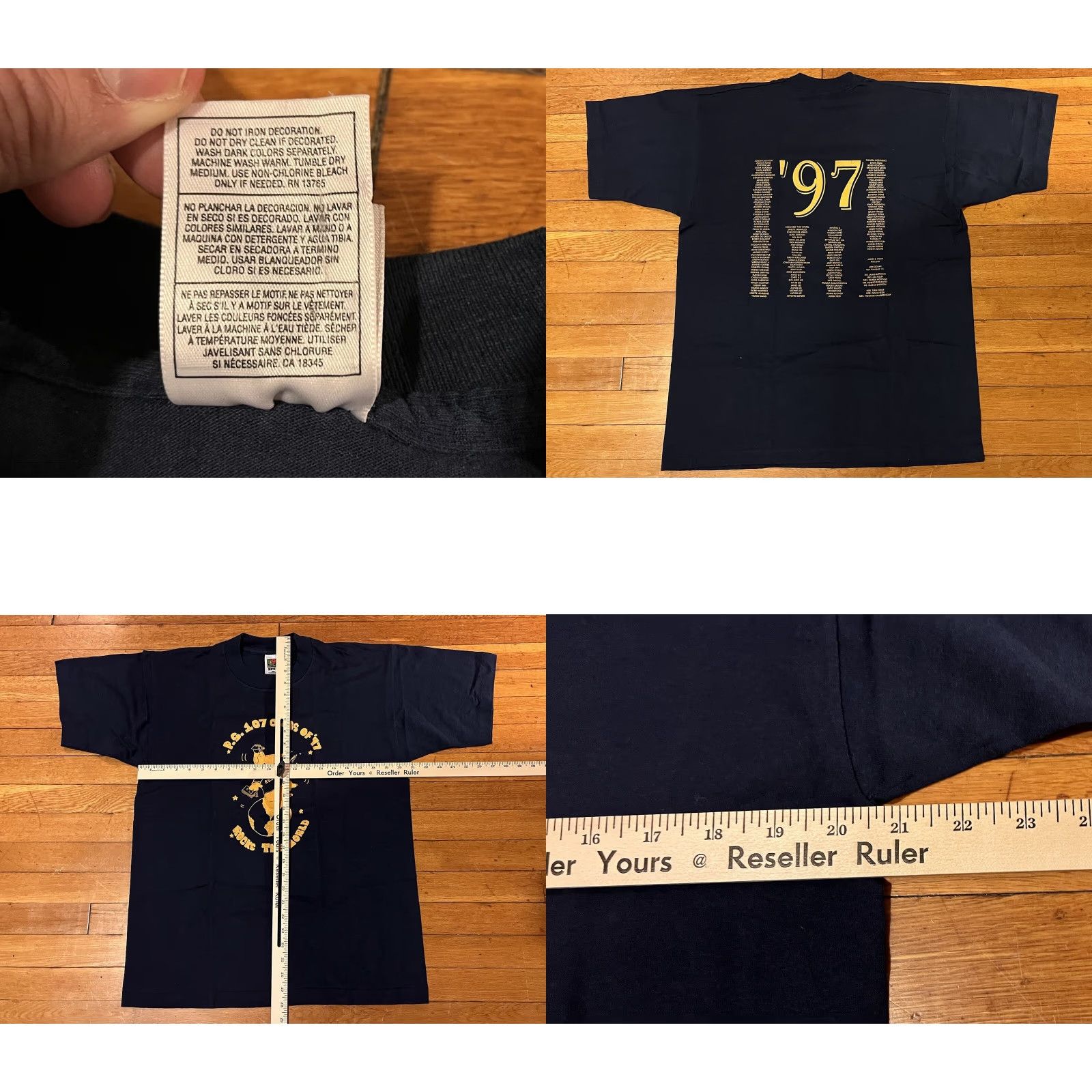 Fruit Of The Loom VINTAGE P.S. 107 Class of 1997 Shirt Men’s Large Blue Single Stitch 90s Size US L / EU 52-54 / 3 - 8 Thumbnail