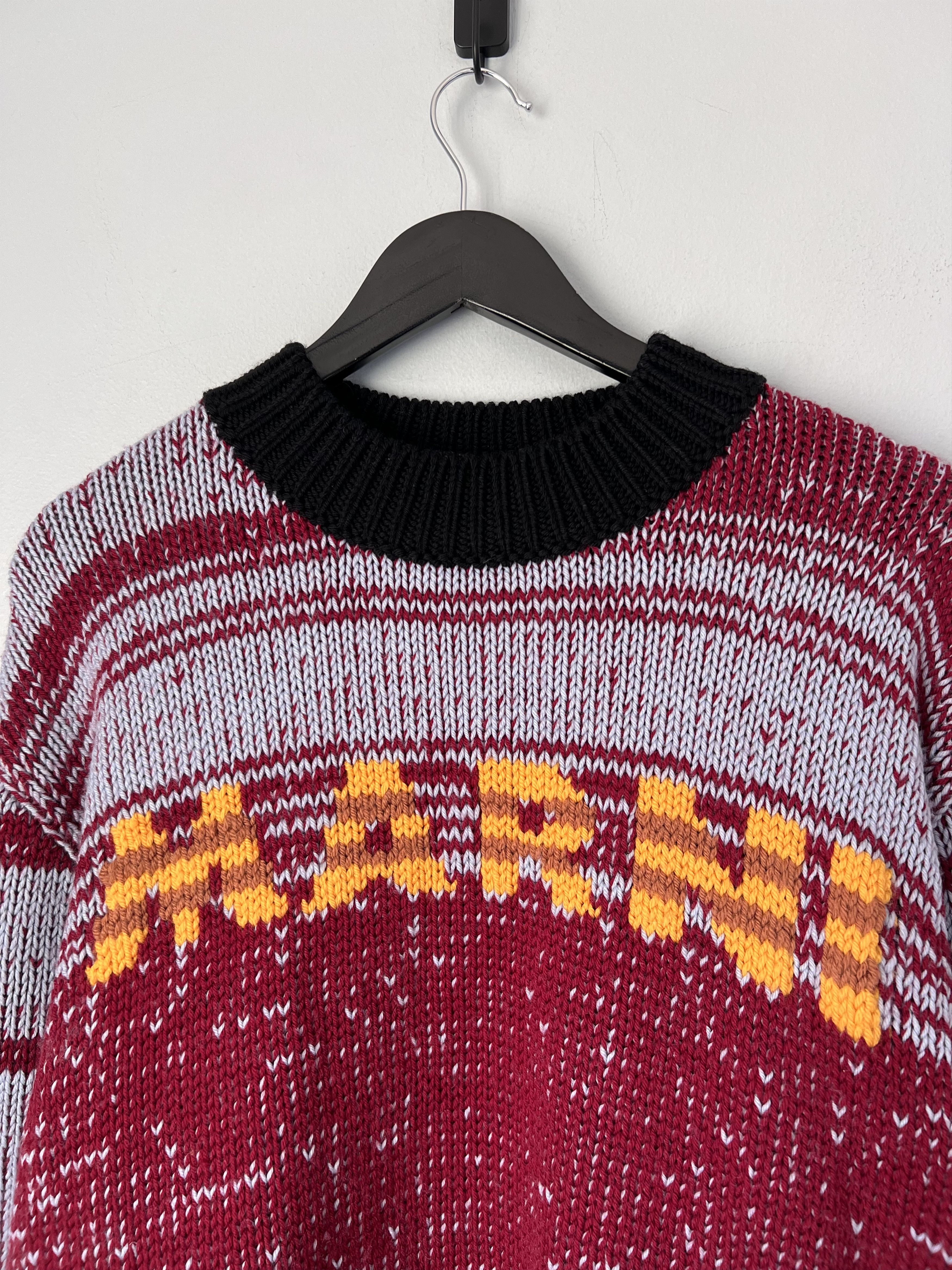 Marni Marni Jacquard Round Neck Wool Sweater in Red Size US M / EU 48-50 / 2 - 2 Thumbnail