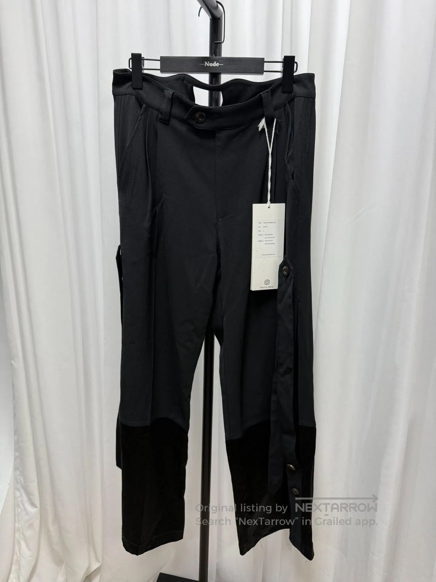 Vintage Nullus Strap Spliced Suit Pants. Size US 32 / EU 48 - 1 Thumbnail