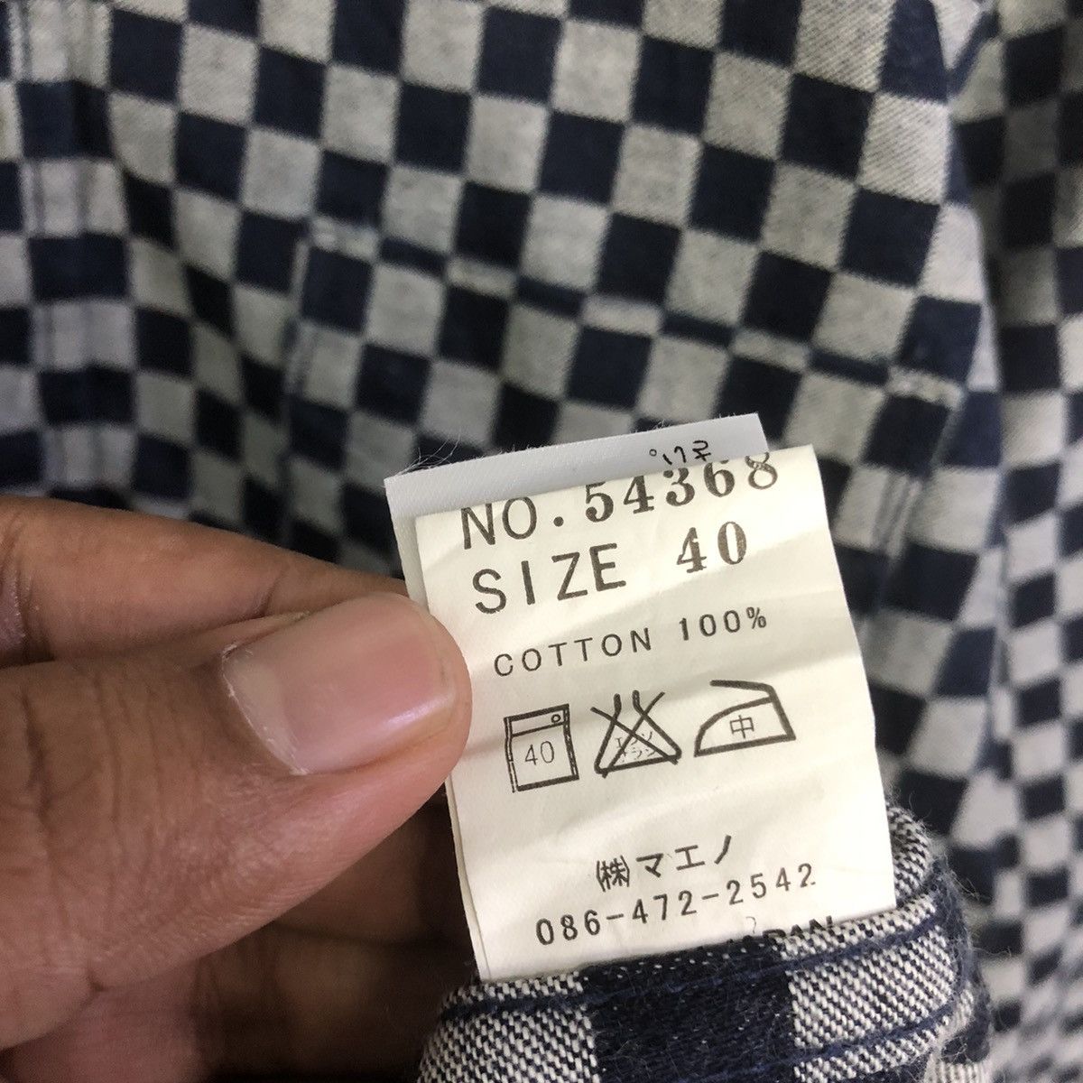 Eternal ETERNAL INDIGO CHECKERED BUTTON SHIRT Size US M / EU 48-50 / 2 - 11 Thumbnail