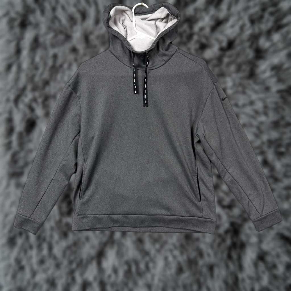 Nike Nike Hoodie Womens Small Gray Fleece Pullover Outdoor Training Crew Neck Swoosh Pockets Charcoal Mockup Size S / US 4 / IT 40 - 1 Thumbnail