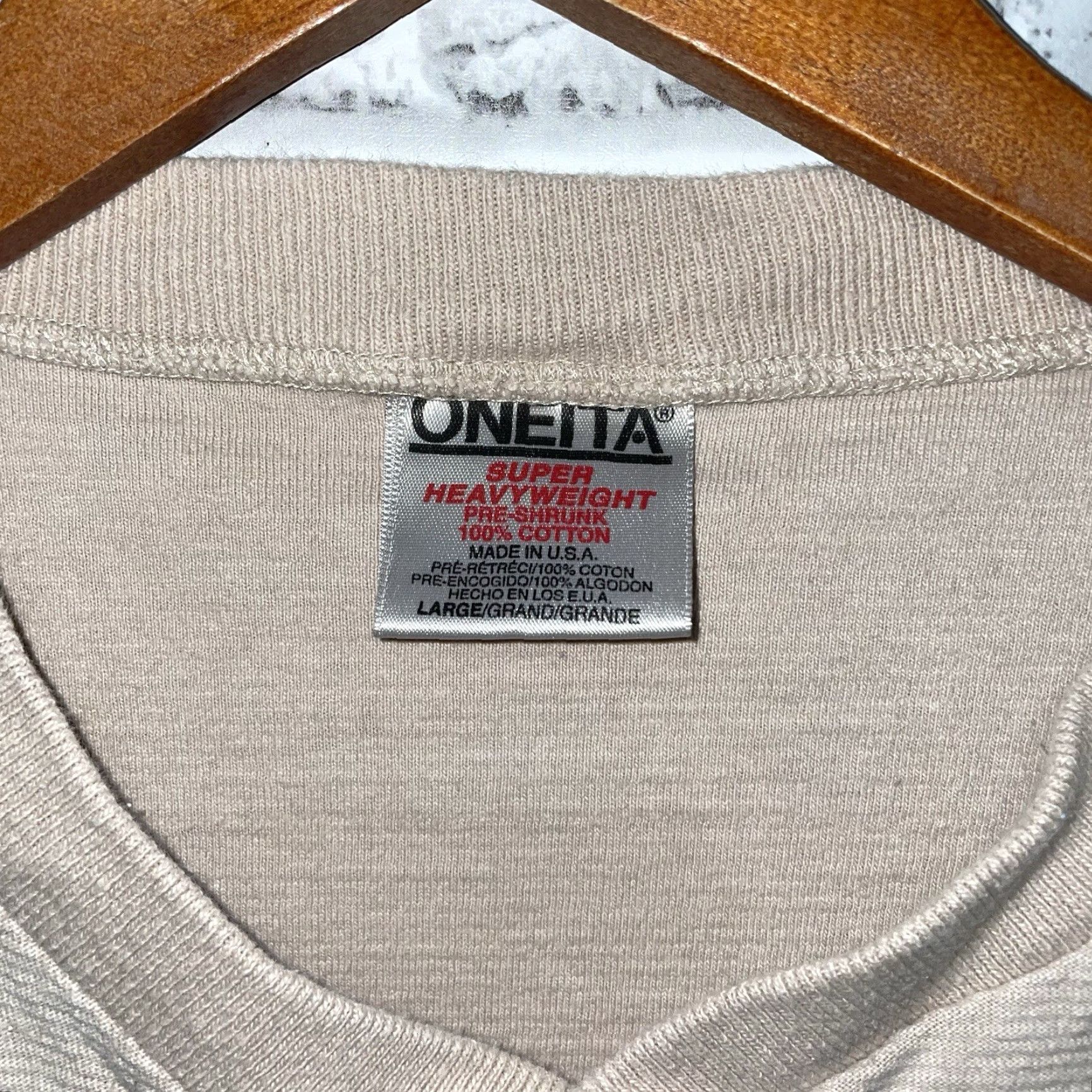 Vintage VINTAGE Oneita Henley T-Shirt Mens L Gray USA Stitch Shirt Size US L / EU 52-54 / 3 - 4 Thumbnail
