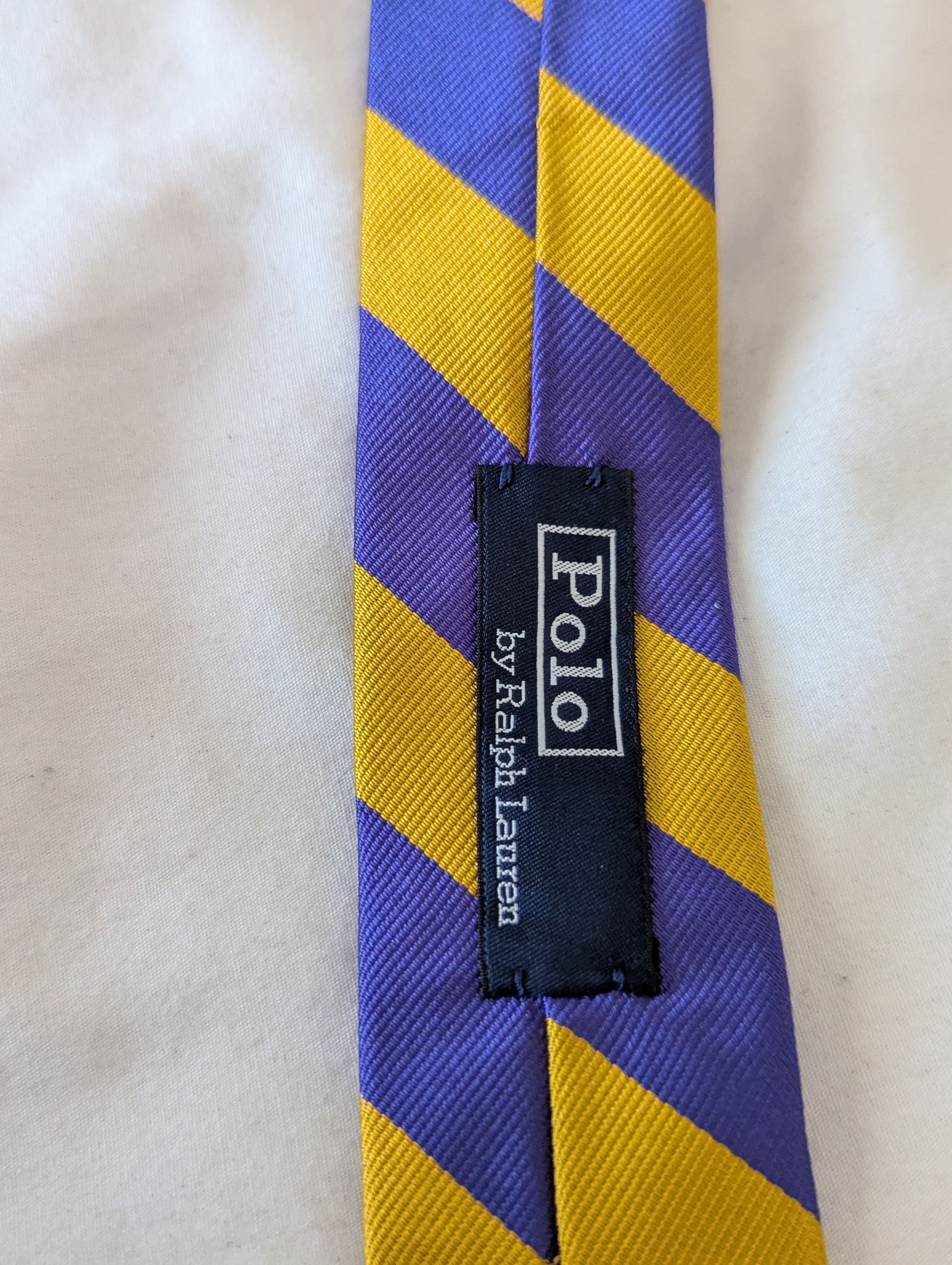 Polo Ralph Lauren Purple and yellow silk tie Size ONE SIZE - 3 Thumbnail