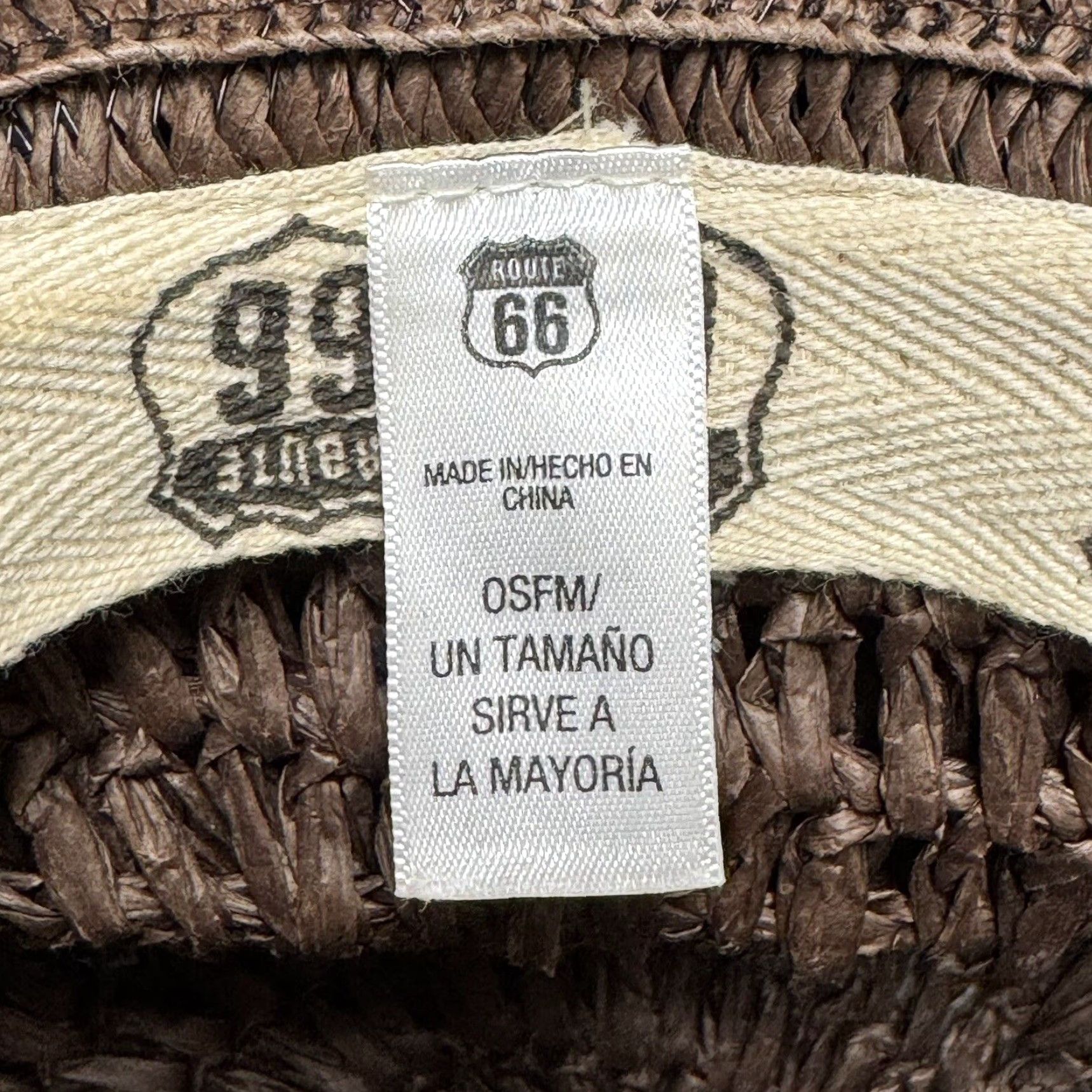 Route 66 Route 66 Sun Hat One Size Women Brown Straw Floppy Boho Beach Travel Hippie Festival 90s Retro Western Y2K Size ONE SIZE - 6 Thumbnail