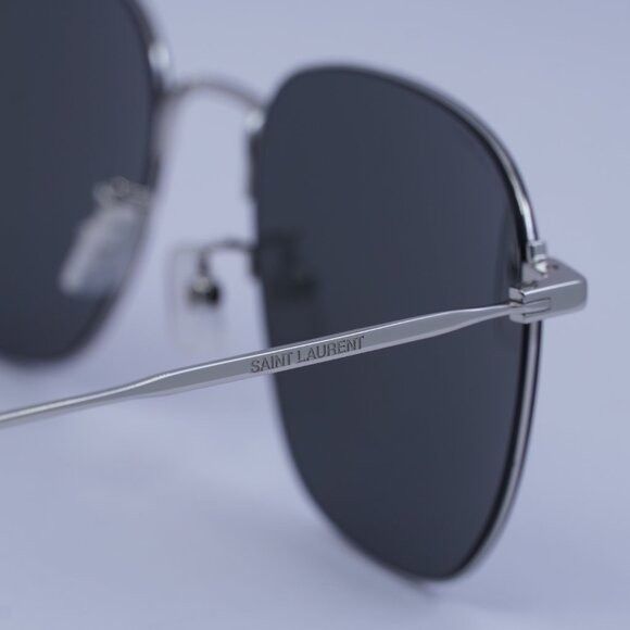 Saint Laurent Paris Saint Laurent SL388/K WIRE 001 Sunglasses Silver Square Size ONE SIZE - 5 Thumbnail