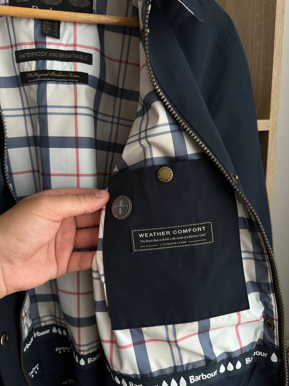 Barbour × Vintage Vintage Barbour Flurry Blue Weather Comfort Jacket Size US M / EU 48-50 / 2 - 18 Thumbnail