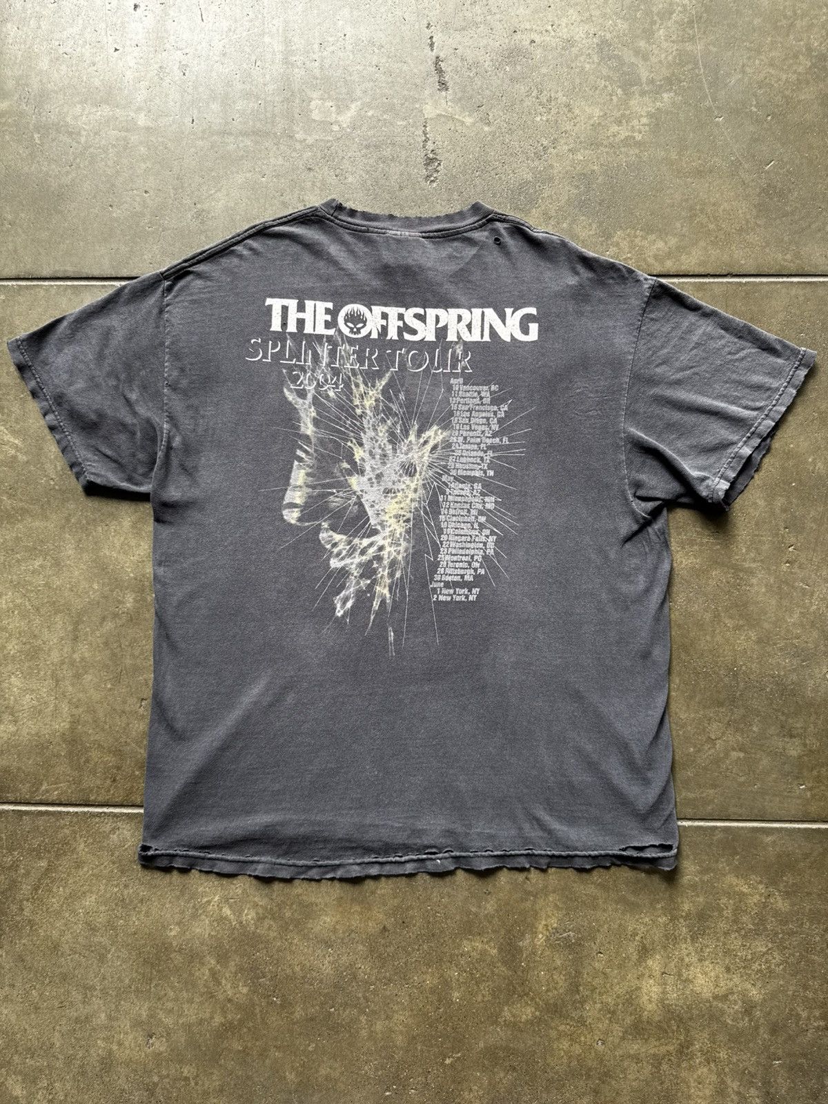 Vintage VTG 2004 The Offspring Splinter Band Tour Tee Shirt Nirvana Size US XL / EU 56 / 4 - 1 Thumbnail