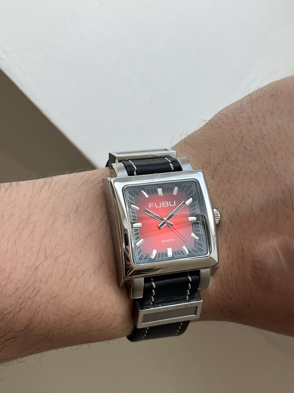 Fubu Vintage Y2K Fubu Tank Watch Pristine Metallic Silver triax Size 38 - 4 Thumbnail