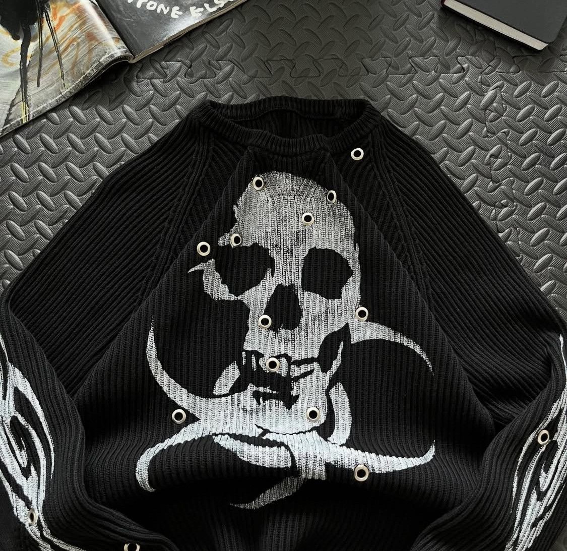 Other Avant garde y2k skull sweater Size US M / EU 48-50 / 2 - 5 Thumbnail