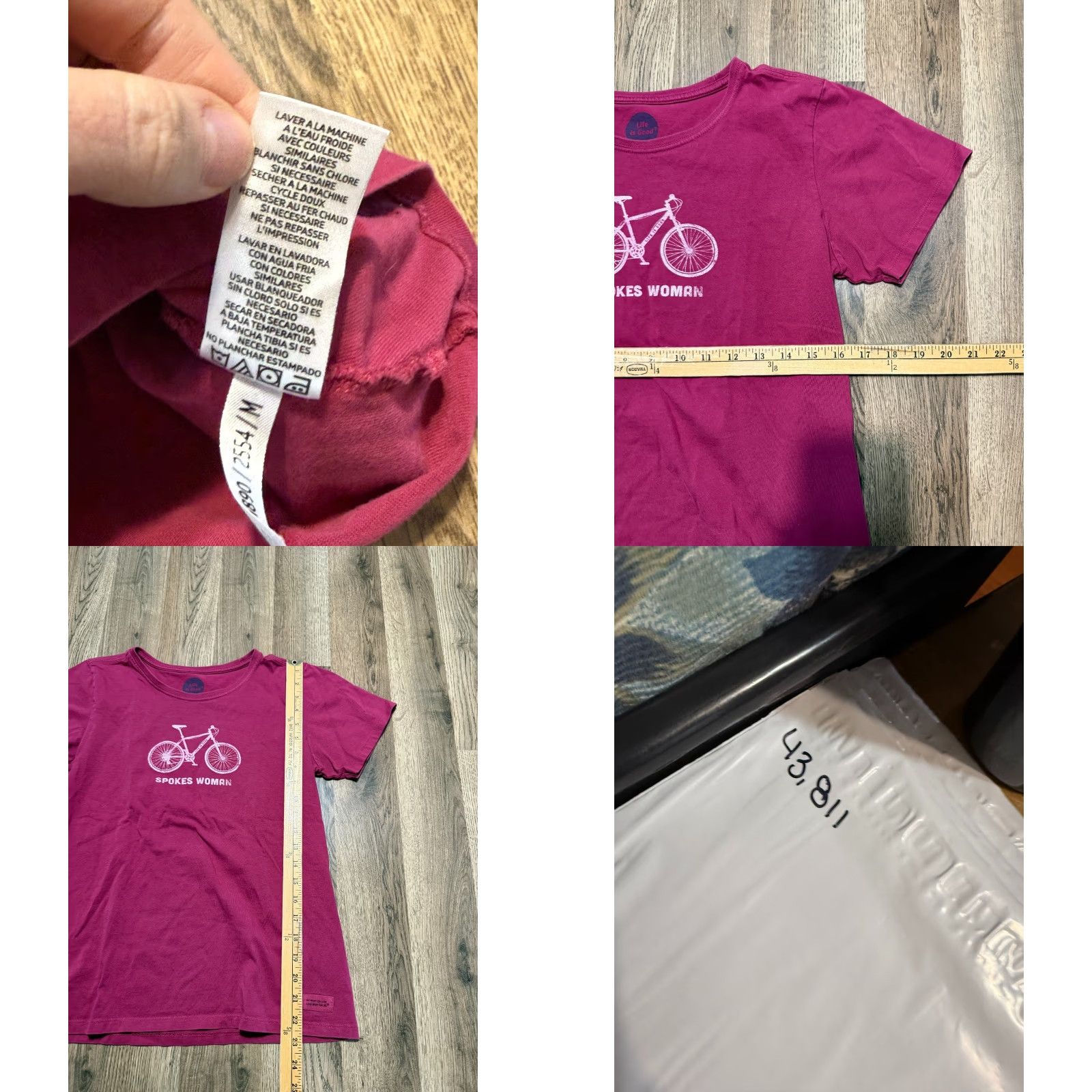 Life is Good Life is Good Shirts Women's Medium Purple Short Sleeve Crew Neck Basic Tees Size M / US 6-8 / IT 42-44 - 8 Thumbnail