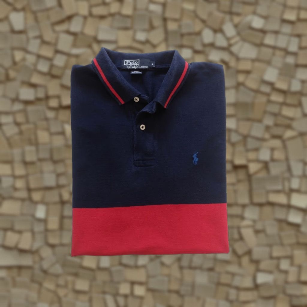 Ralph Lauren VINTAGE RALPH LAUREN POLO Stripe Classic Shirt Men L Red Navy T Shirt Size US L / EU 52-54 / 3 - 1 Thumbnail