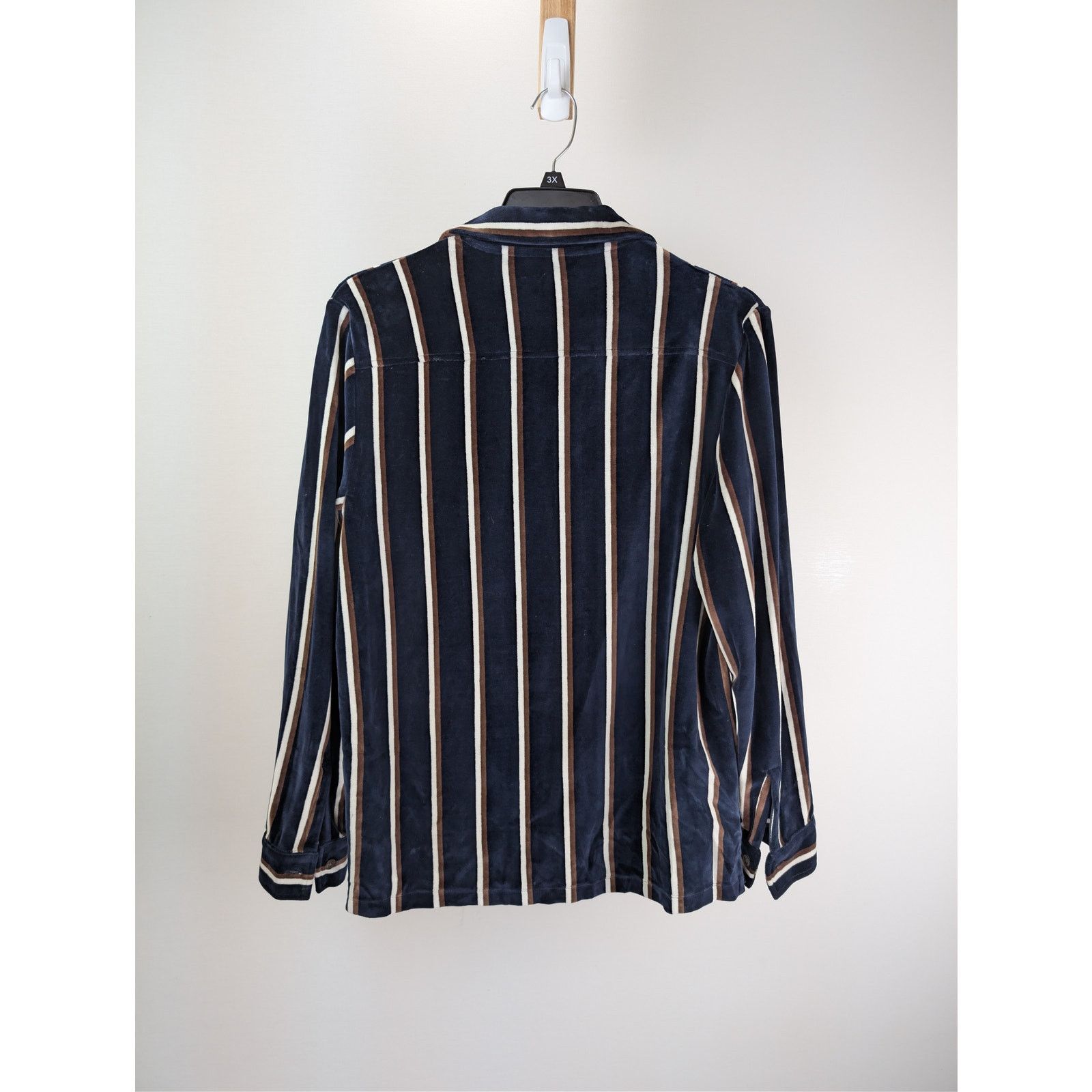 Todd Snyder o1rshd1 CC20 Velvet Striped Button-Up Polo Button Shirt Size US M / EU 48-50 / 2 - 9 Thumbnail