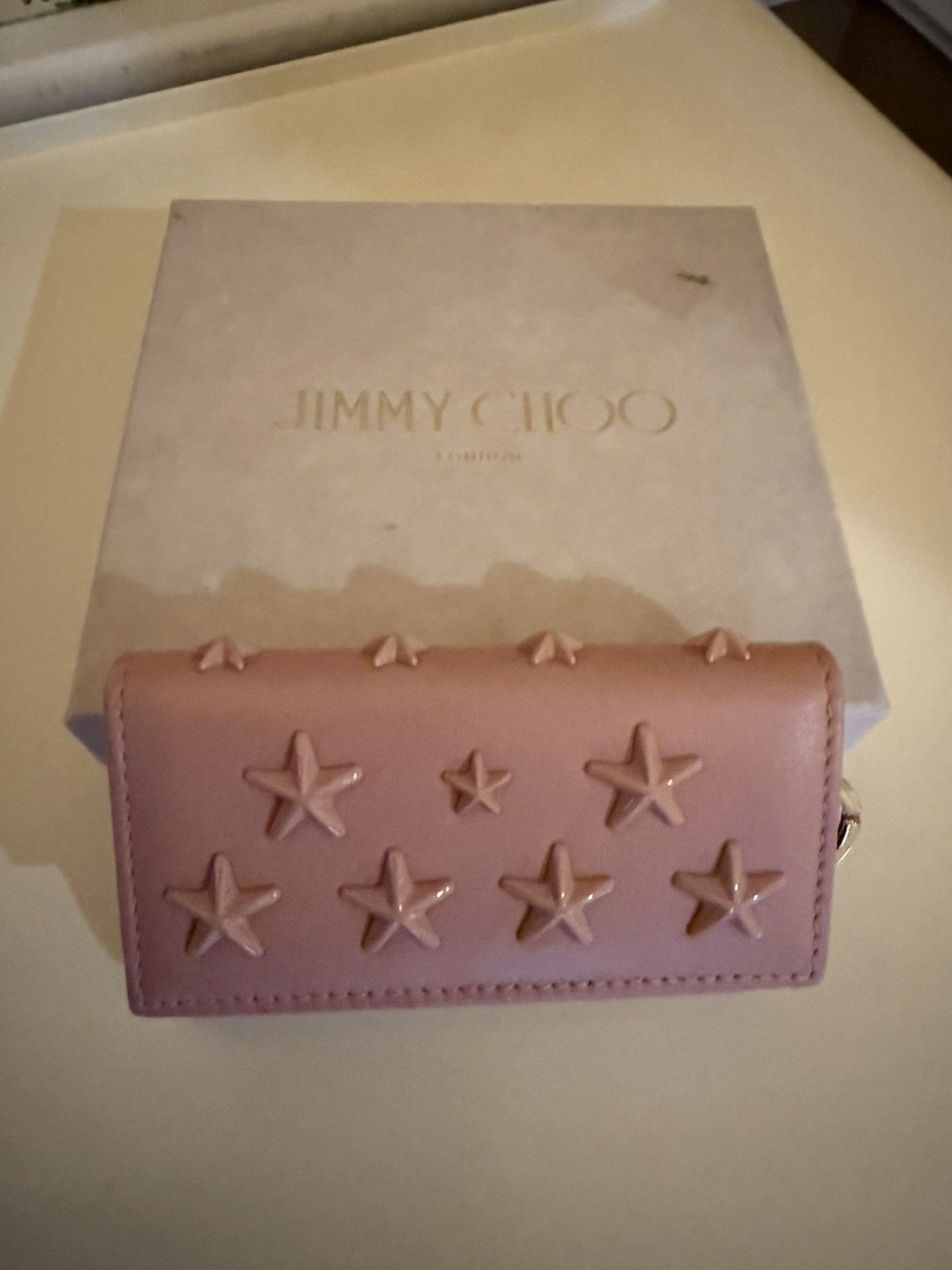 Jimmy Choo Star Studded Leather Key/Cardholder