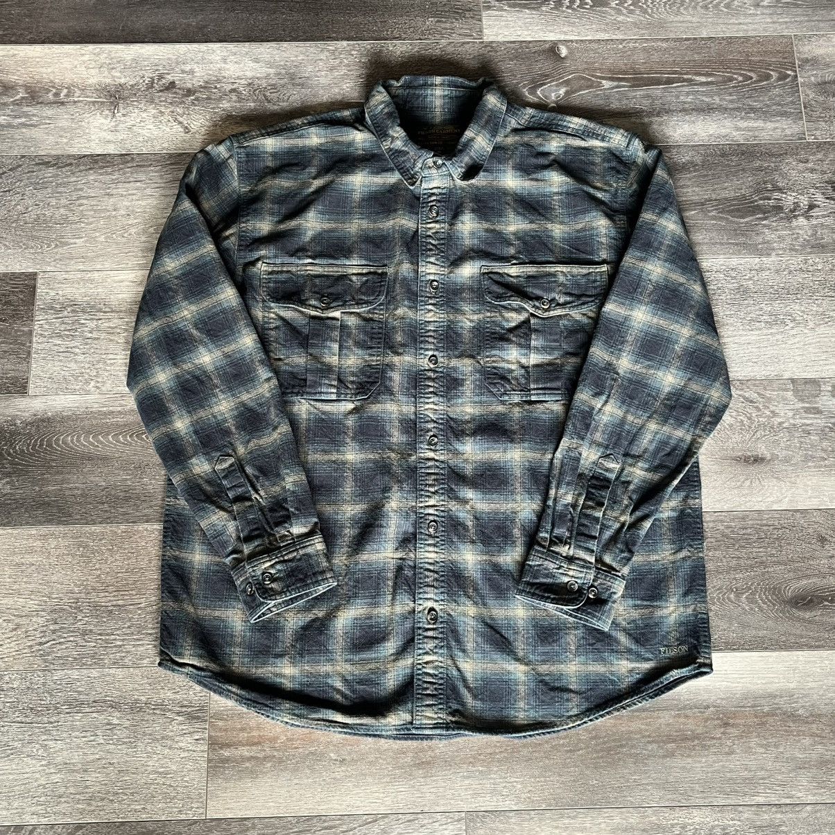 Filson Filson Alaskan Guide Shirt Navy Bronze Plaid Flannel Button Size US XL / EU 56 / 4 - 1 Thumbnail