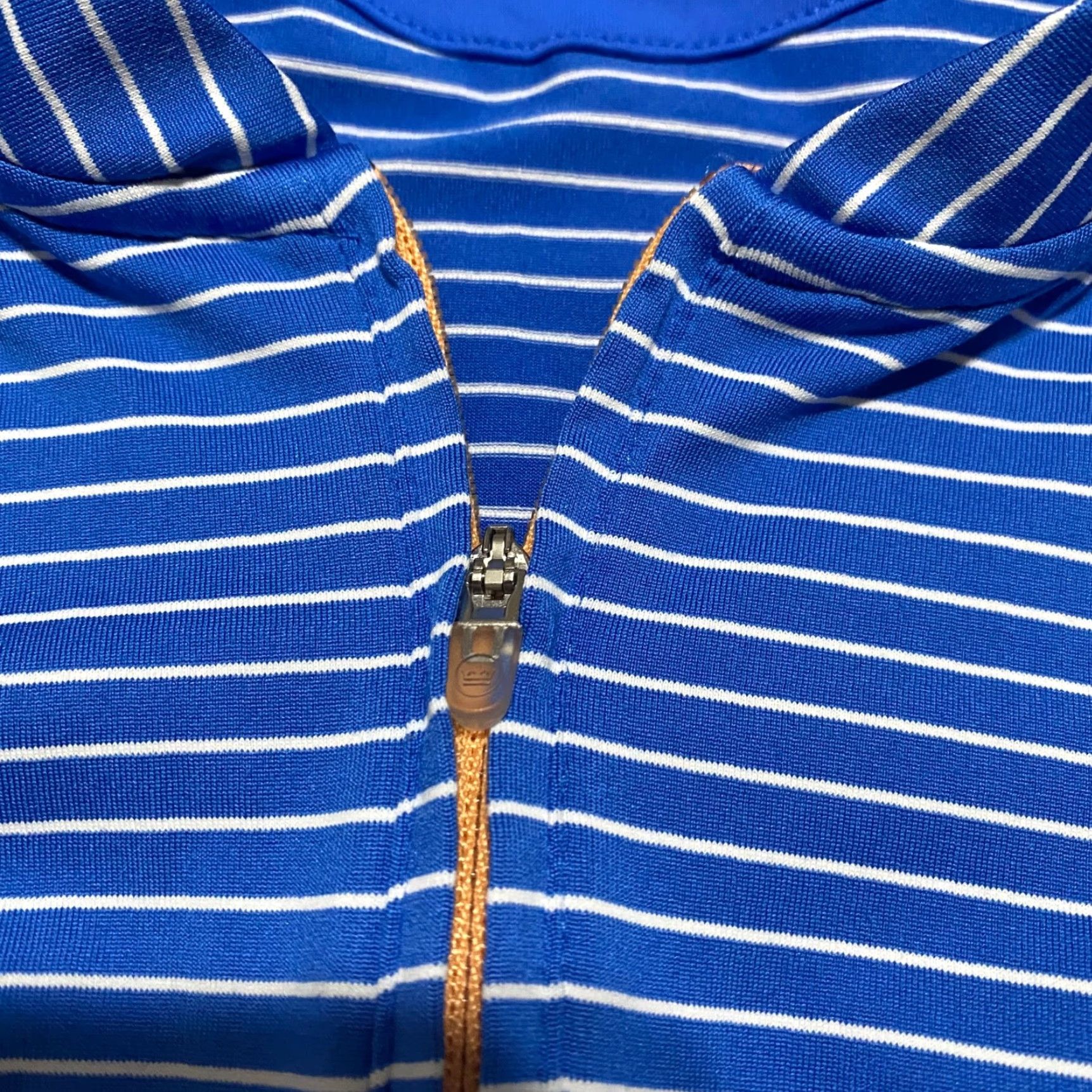 Peter Millar Peter Millar Womens Top M Blue Striped Sleeveless Milwaukee County Club Zip Size M / US 6-8 / IT 42-44 - 6 Thumbnail