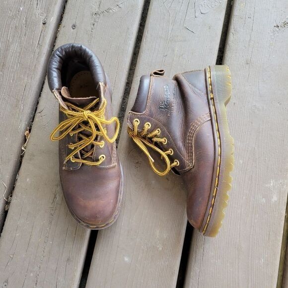 Dr Martens Vintage 90s MIE England Brown Leather Boots