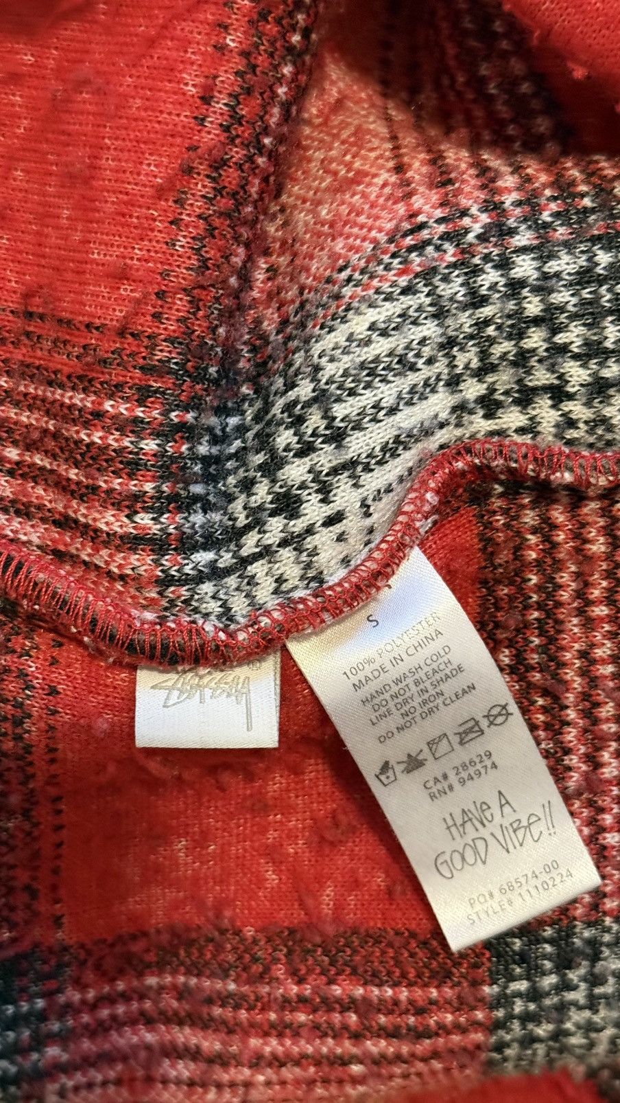 Stussy Shadow Plaid Sherpa Zip Shirt Size US S / EU 44-46 / 1 - 4 Thumbnail