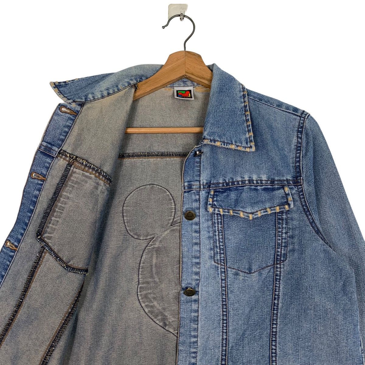 Disney Disney Mickey Mouse Big Face Logo Denim Jacket #0499-C23 Size M / US 6-8 / IT 42-44 - 10 Thumbnail