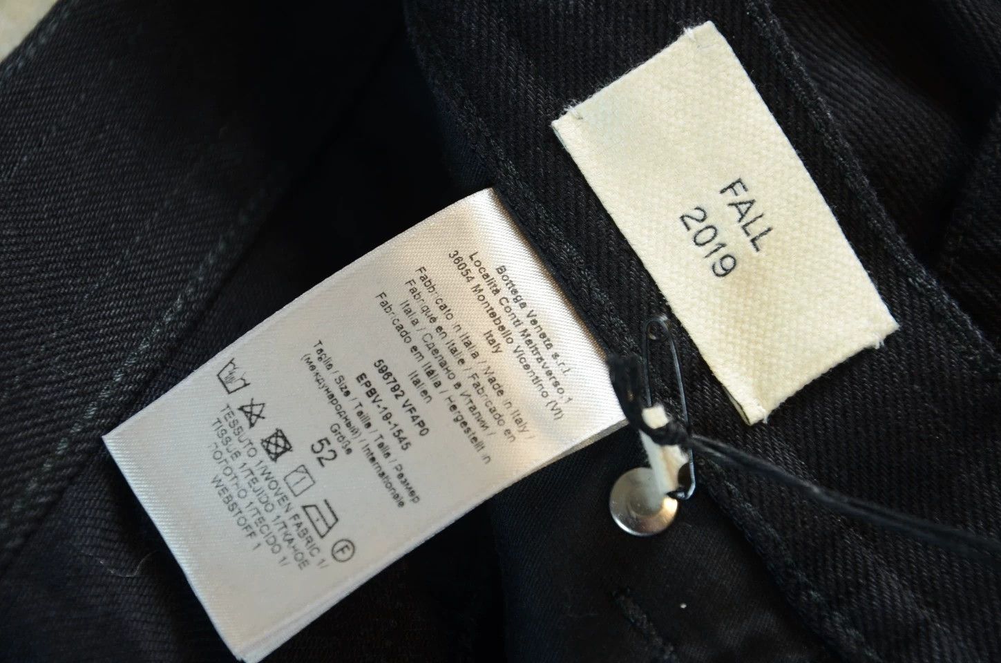 Bottega Veneta Bottega Veneta 3D Embossed Black Structured Jeans Size US 37 - 8 Thumbnail