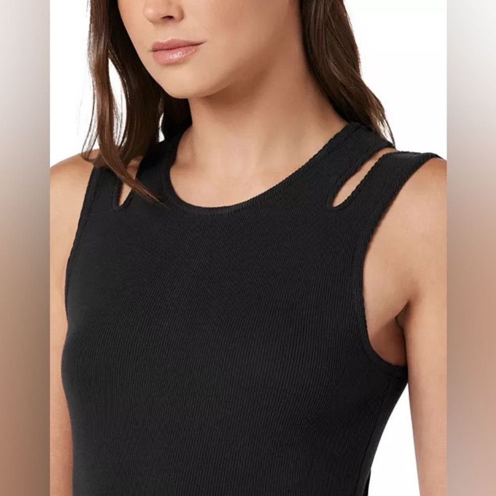 Hudson Hudson Black Cut-Out Midi Dress NWT XL Ribbed Bodycon Side Size XL / US 12-14 / IT 48-50 - 4 Thumbnail