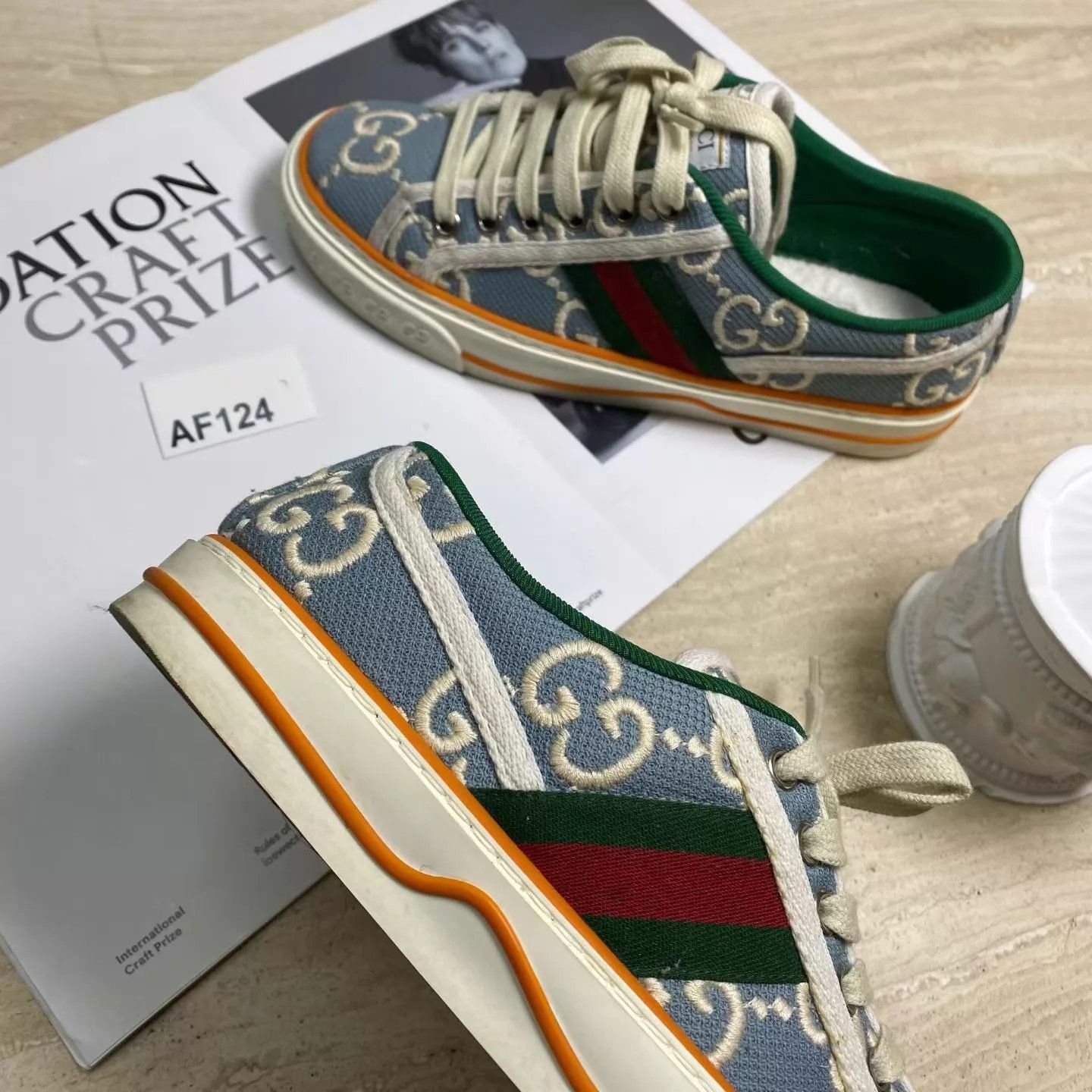 Gucci Gucci Tennis 1977 Light Blue 36 98 Size US 5.5 / IT 35.5 - 4 Thumbnail