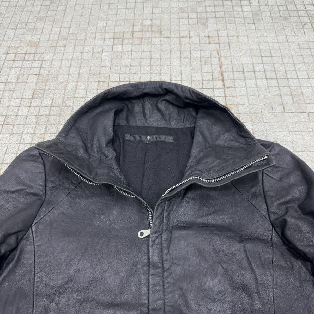 Ekam 2000s No ID High Neck Sheepskin Biker Leather Jacket Size US S / EU 44-46 / 1 - 8 Thumbnail