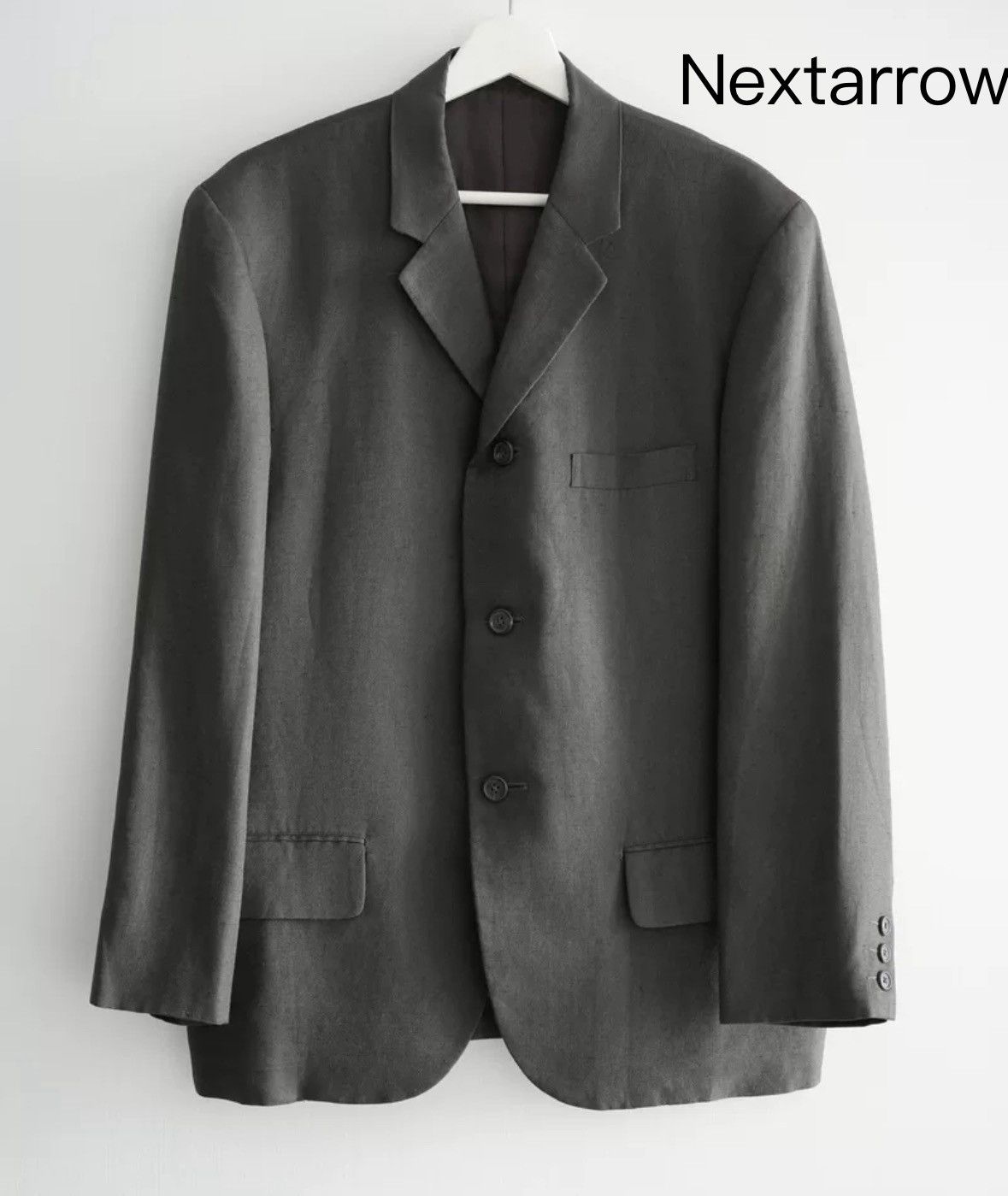 Yohji Yamamoto Yohji Yamamoto 80s Fishbone Jade Worm Suit 2412-Nextarrow Size US M / EU 48-50 / 2 - 1 Thumbnail