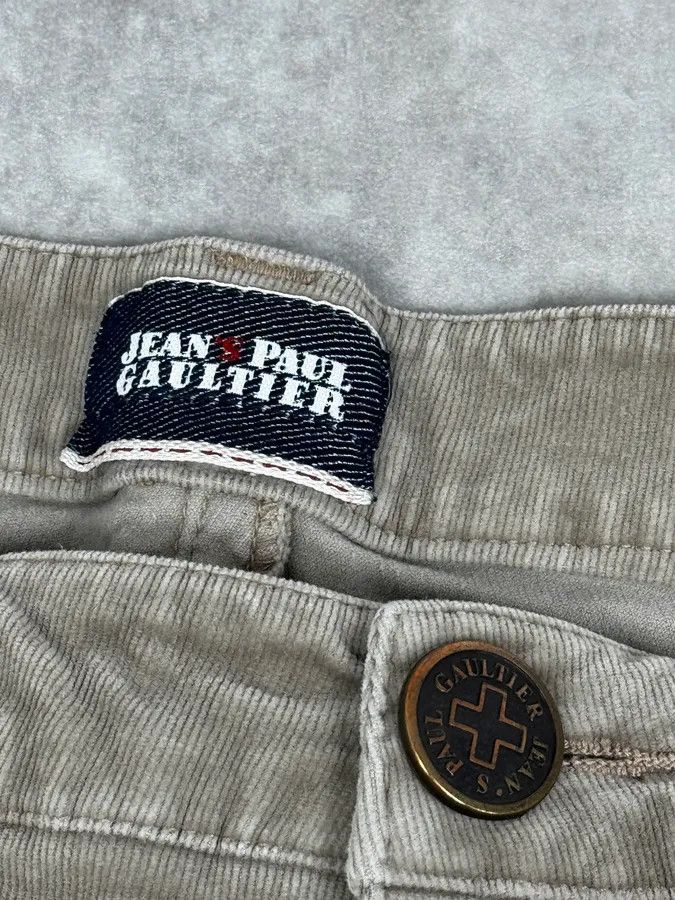 Jean Paul Gaultier 2000s Jean Paul Gaultier Beige Multi Pockets Cargo Aviator Velvet Pants Size US 30 / EU 46 - 12 Thumbnail