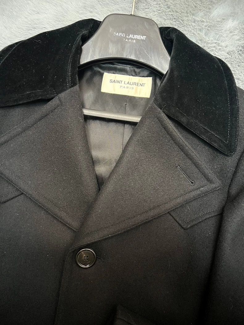Saint Laurent Paris Saint Laurent Black Wool Blend Jacket Coat-2507 Size US L / EU 52-54 / 3 - 5 Thumbnail