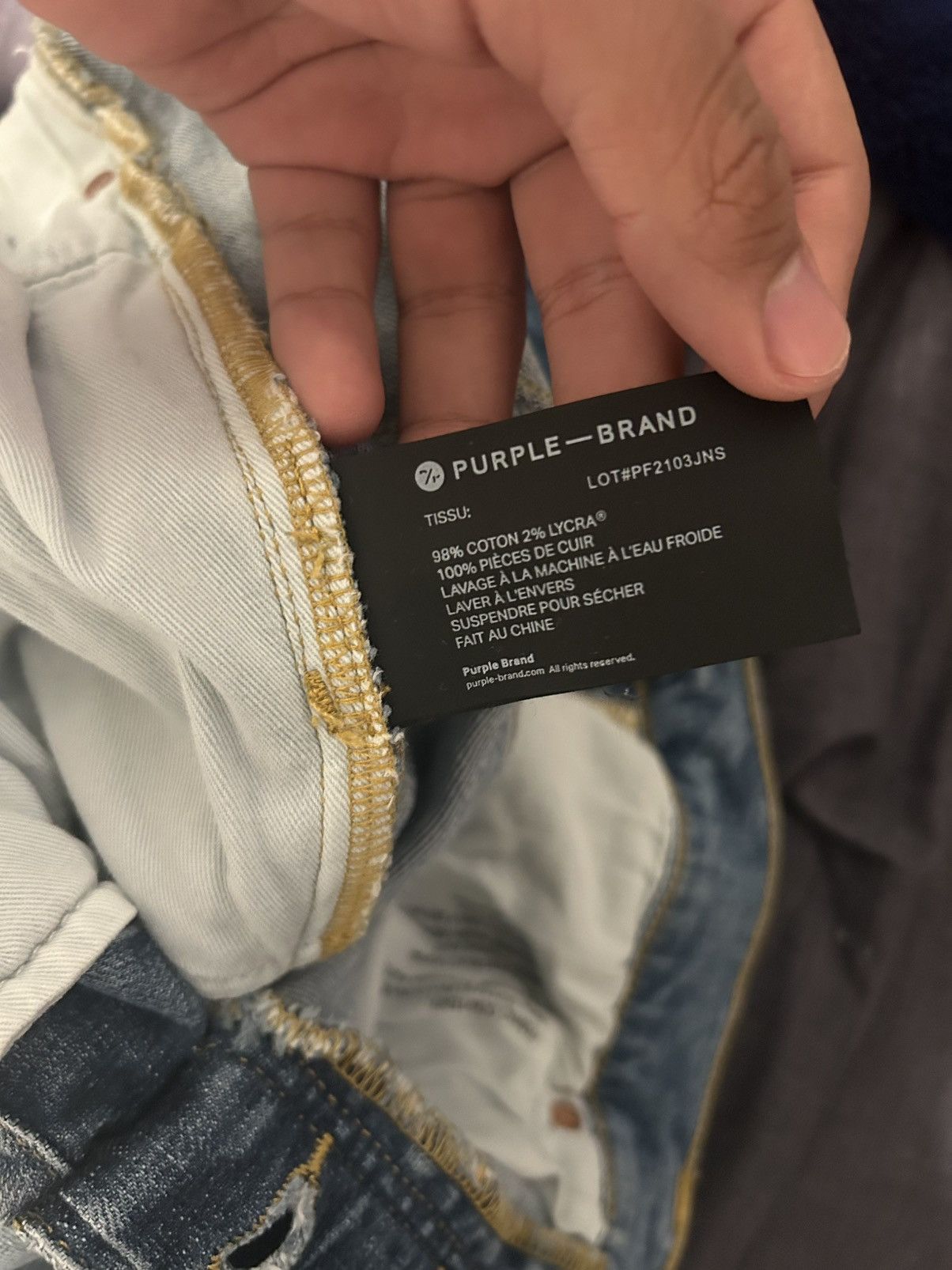 Purple Brand Purple jeans blue indigo Size US 34 / EU 50 - 7 Thumbnail