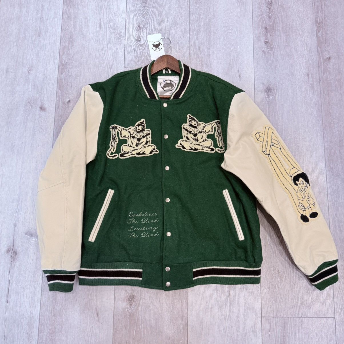 basketcase gallery Basketcase Gallery Marionette Varsity Jacket (Green) Size US XL / EU 56 / 4 - 1 Thumbnail