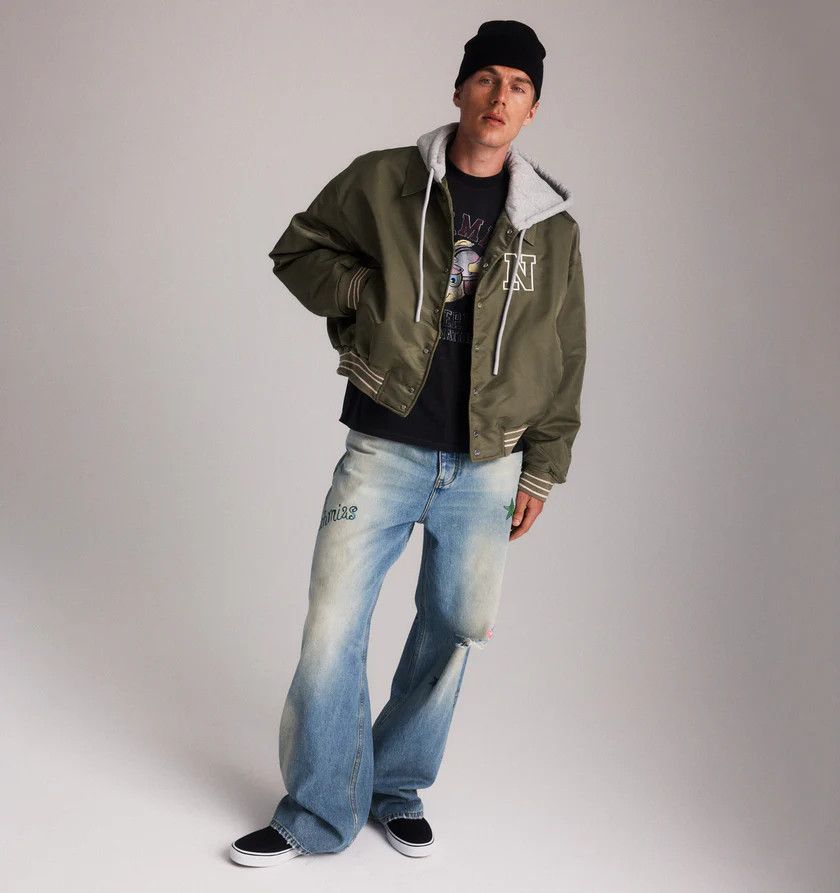 Nahmias o1h1sh11225 Nylon Hooded Bomber in Army Green Size US M / EU 48-50 / 2 - 5 Thumbnail