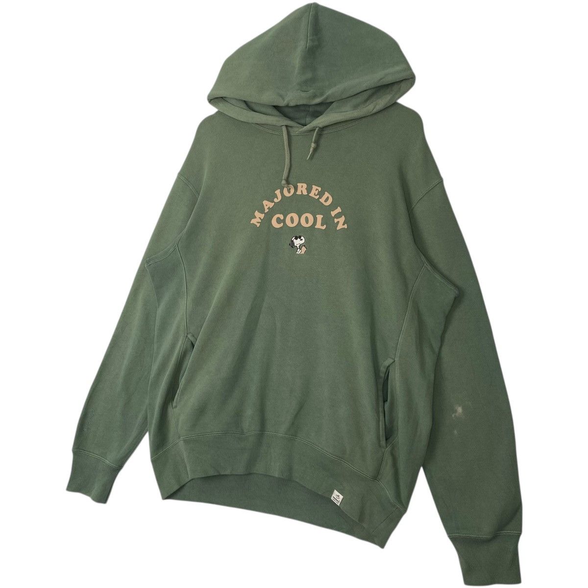 Vintage Vintage Peanuts Printed Hoodie Sweater Green Pullover Size L Size US L / EU 52-54 / 3 - 2 Thumbnail