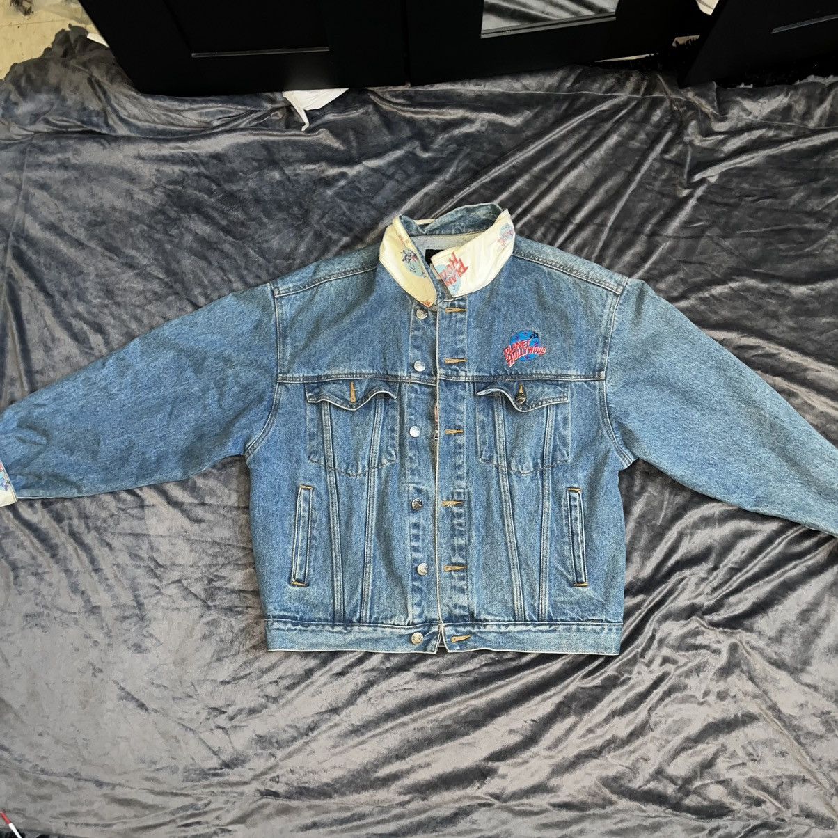 Planet Hollywood Vintage 90s Planet Hollywood Jean/ Denim Jacket Size M / US 6-8 / IT 42-44 - 5 Thumbnail