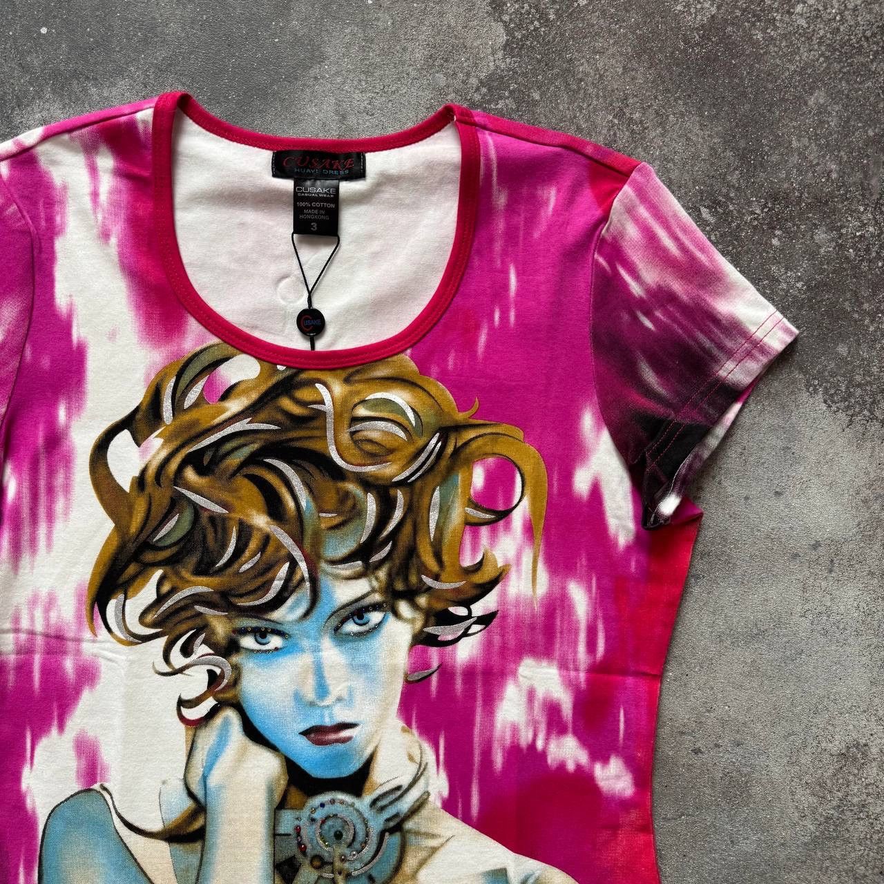 Hysteric Glamour Custo Barcelona Style Vintage Y2K Boho T-Shirt Size M / US 6-8 / IT 42-44 - 4 Thumbnail