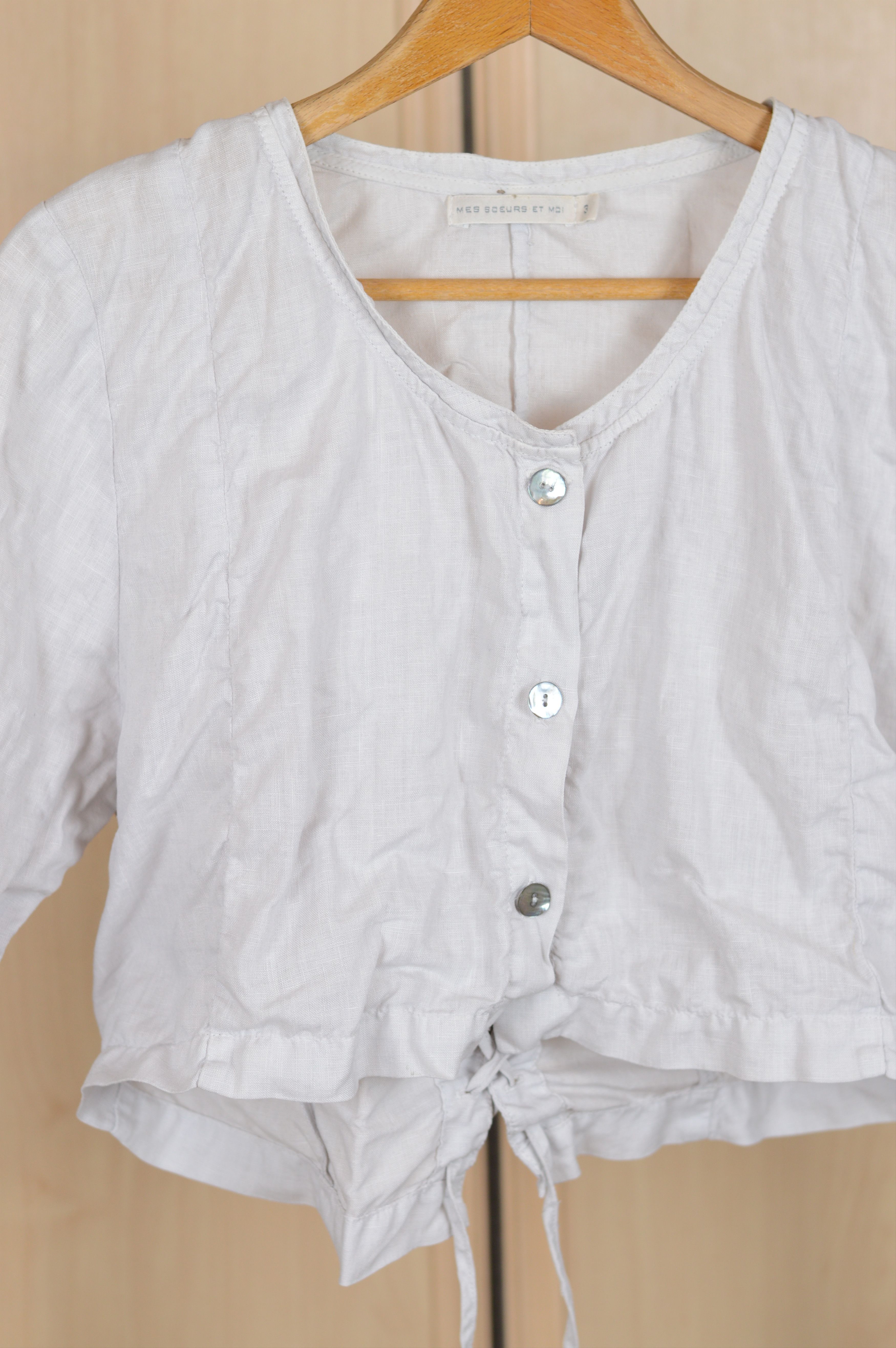 Designer mes soeurs et moi linen top shirt Size M / US 6-8 / IT 42-44 - 2 Thumbnail