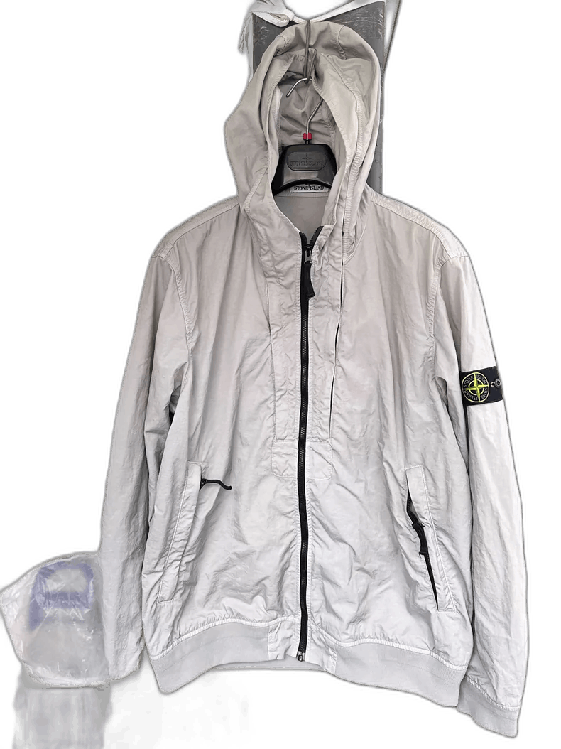 Stone Island Gray Beige Hooded Jacket -2506