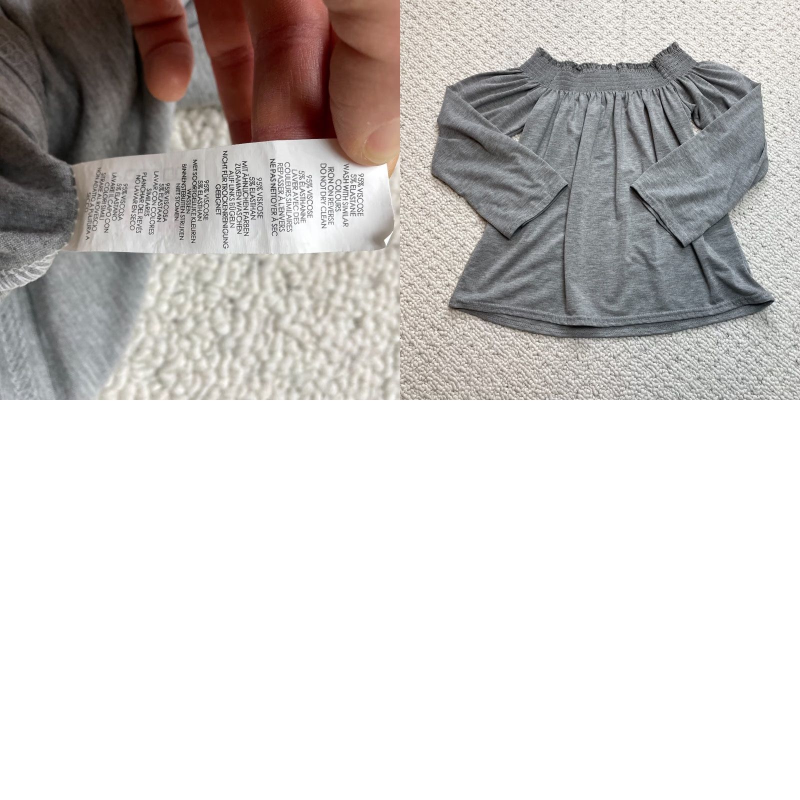 Boohoo VINTAGE Boohoo Blouse Shirt Womens 6 Gray Long Sleeve Wide Boat Neck Rayon Spandex Jersey Top Casual Shirt Womens Regular Size 6 Gray Size M / US 6-8 / IT 42-44 - 8 Thumbnail