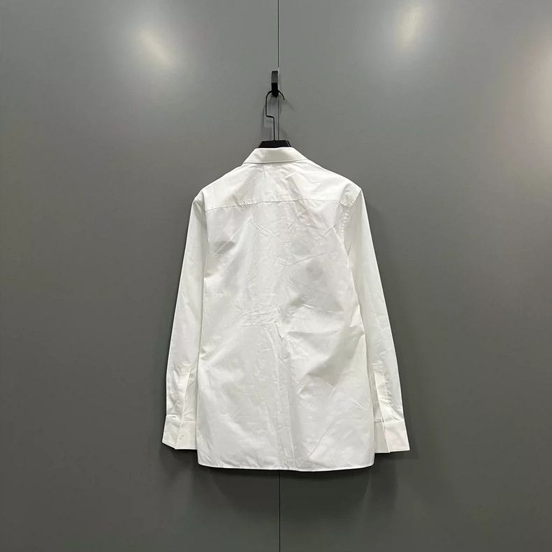 Givenchy Givenchy Size39 White Zip Up Poplin Long Sleeve Shirt Size US M / EU 48-50 / 2 - 2 Thumbnail