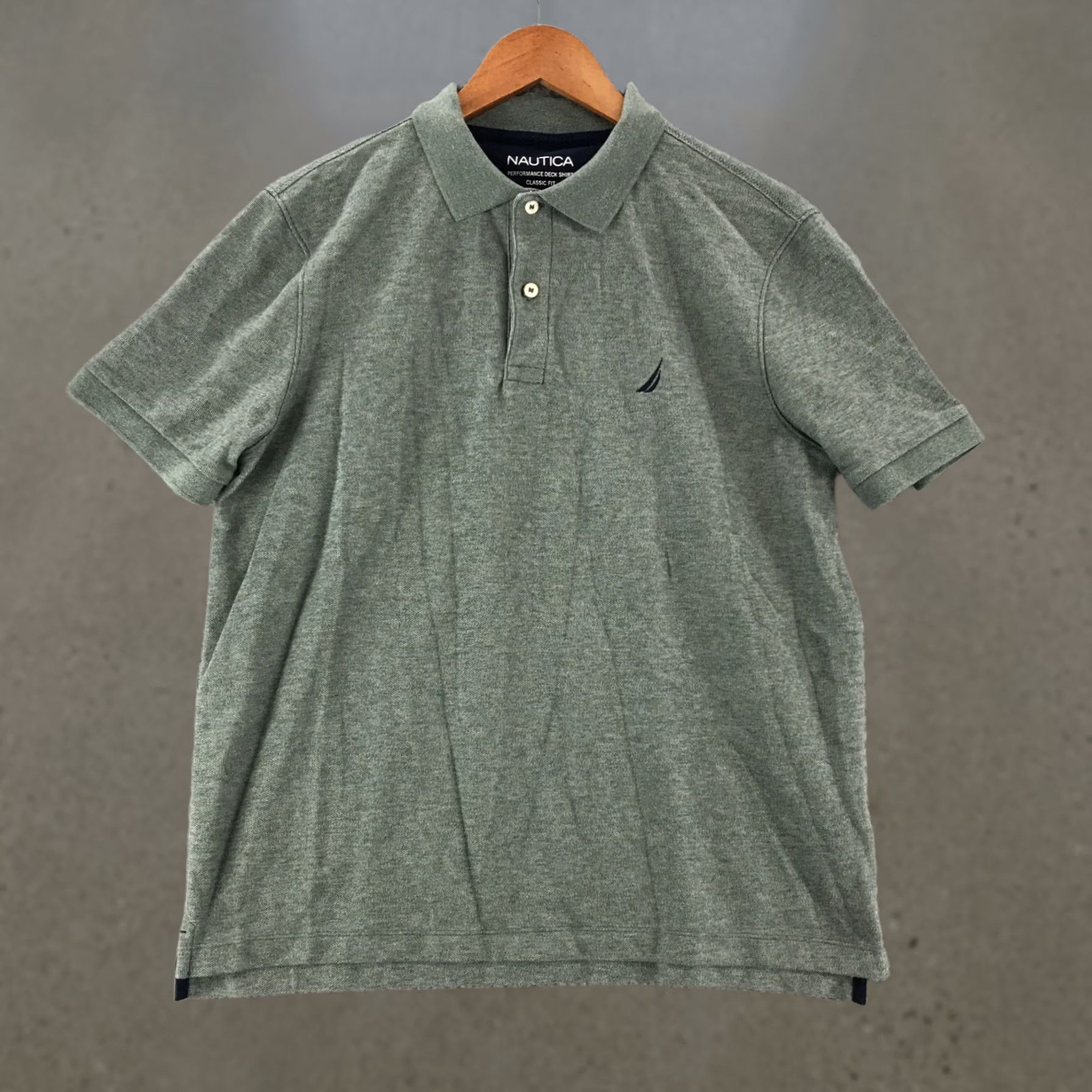 Nautica Nautica Short Sleeve Polo Shirt Top Mens M Green Cotton Blend Classic Fit Collar Size US M / EU 48-50 / 2 - 1 Thumbnail