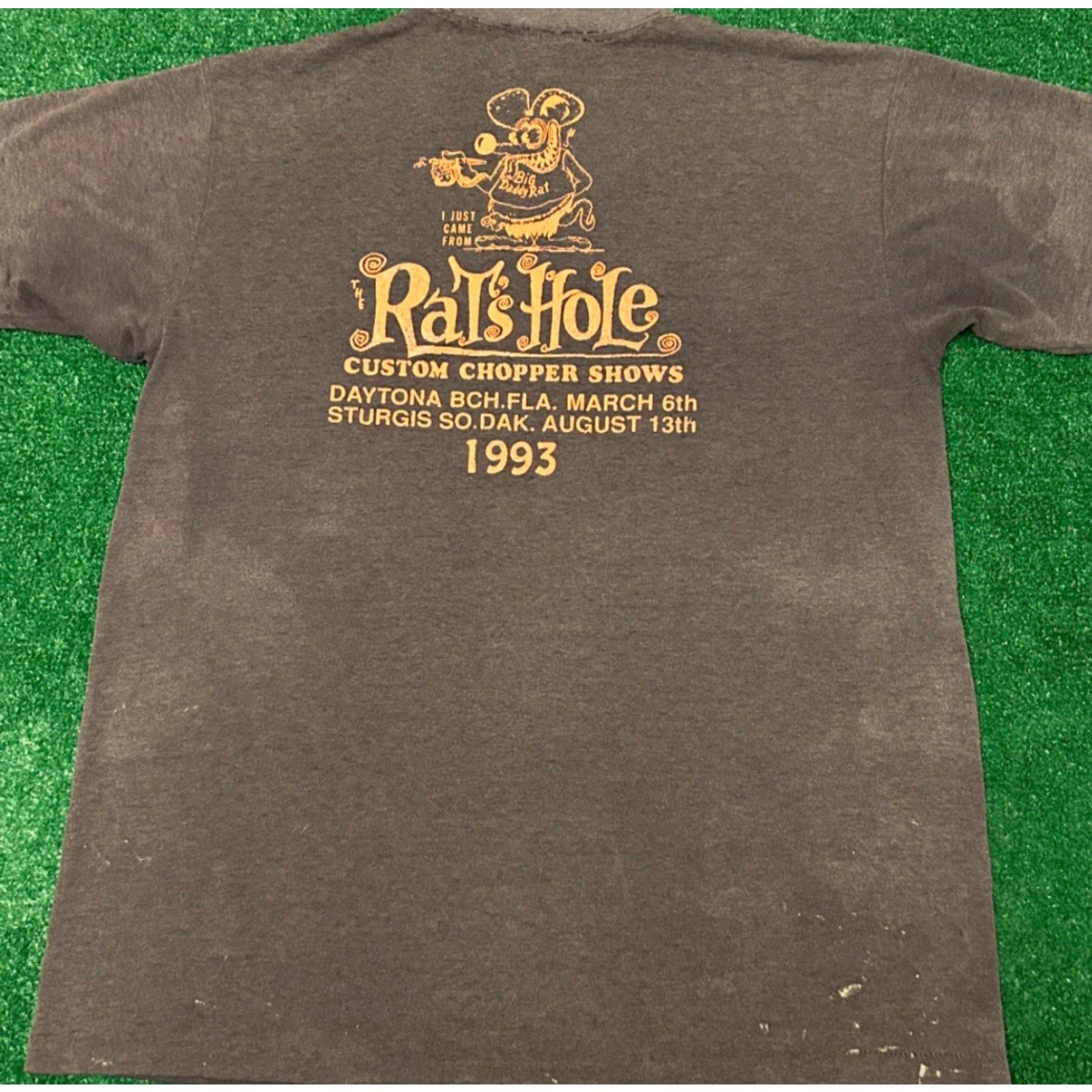 Harley Davidson VINTAGE 80s 90s Harley Davidson 3D Emblem Runnin Free Rat Fink 1993 VTG Shirt XL Size US XL / EU 56 / 4 - 2 Thumbnail