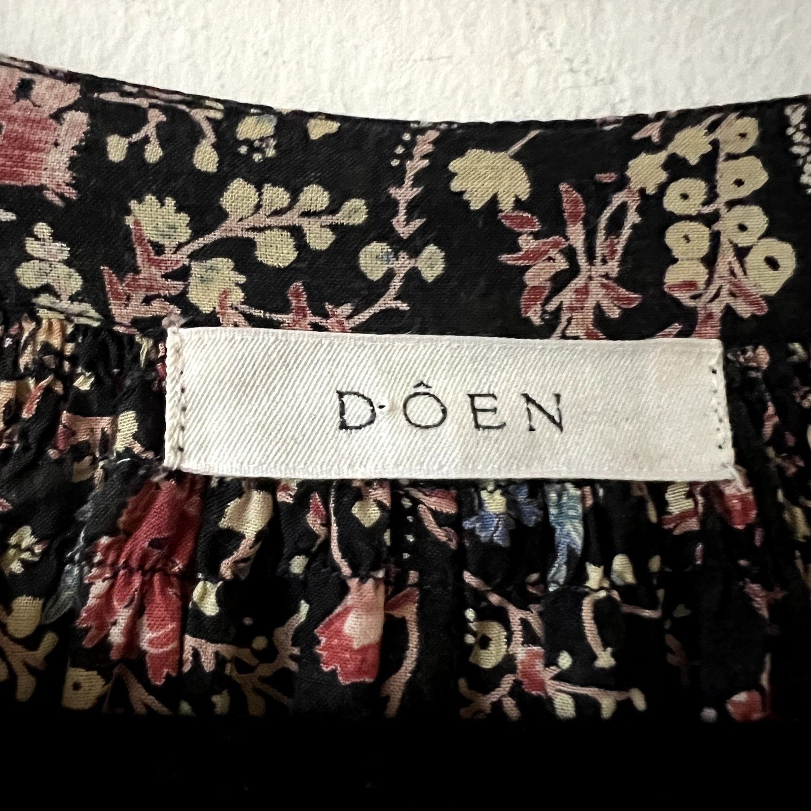 DOEN Doen midi cotton viscose dress floral brown pink size XS D1 Size XS / US 0-2 / IT 36-38 - 4 Thumbnail